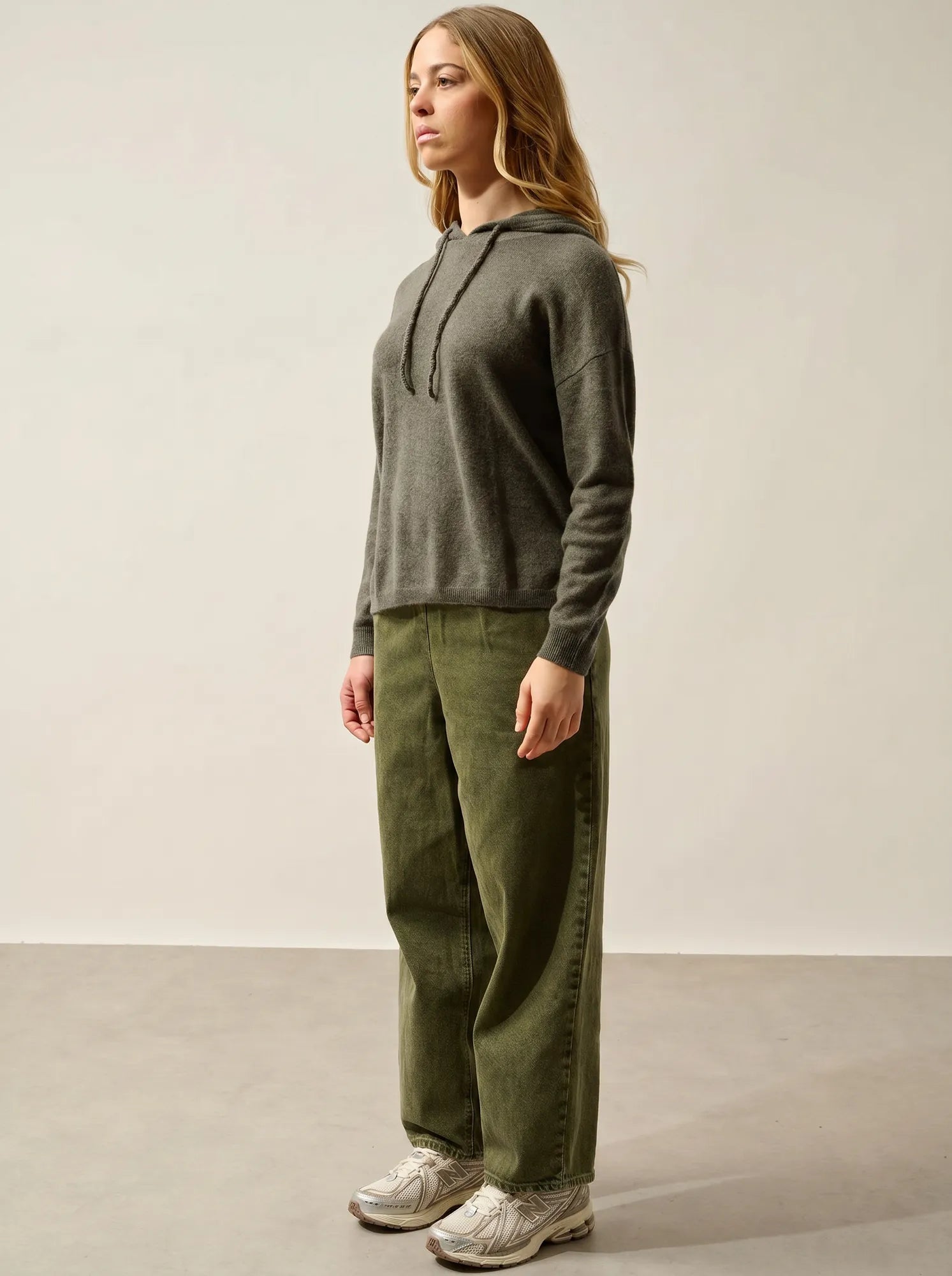 GRETA pull capuche bronze chiné