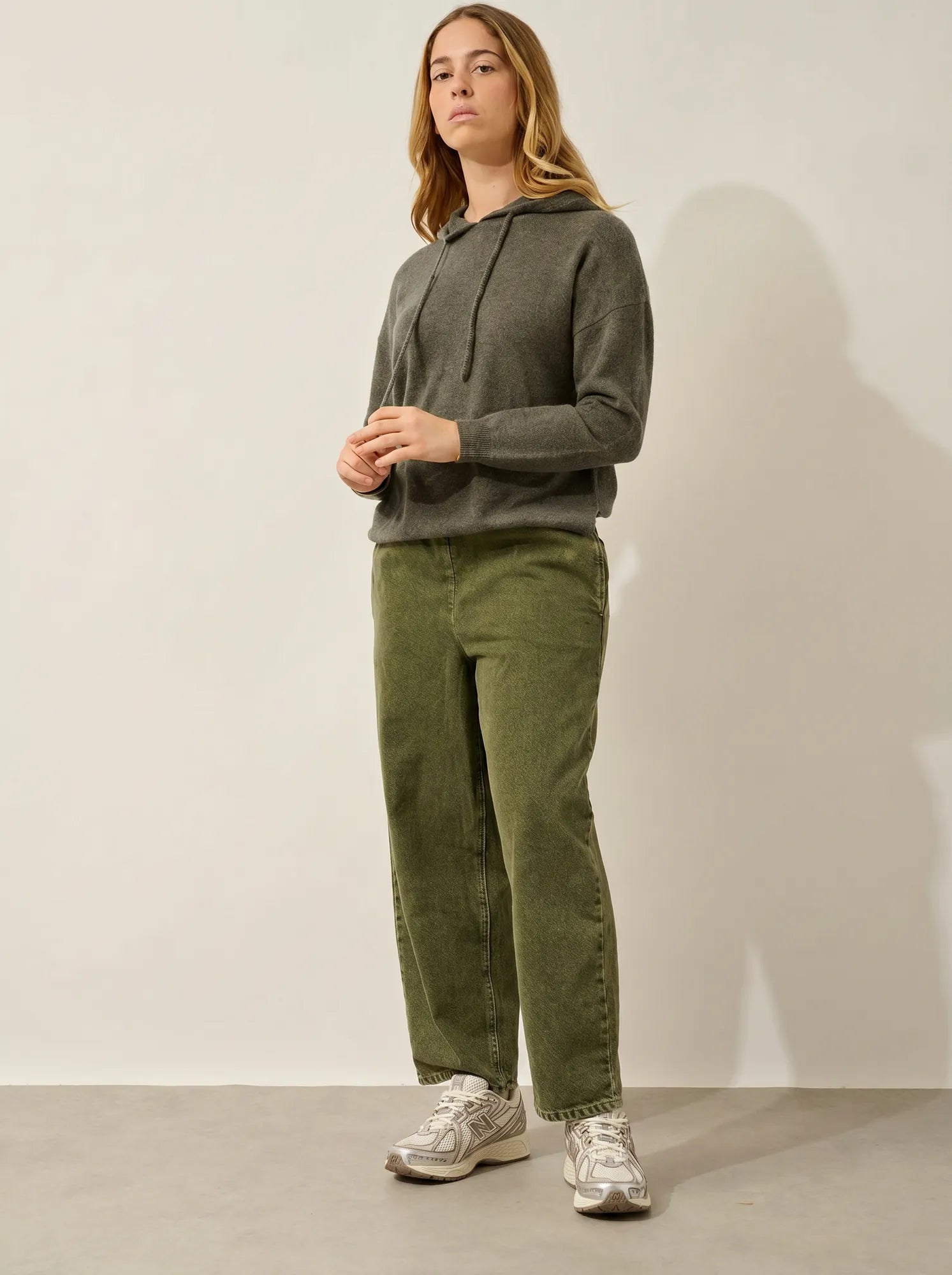 GRETA pull capuche bronze chiné