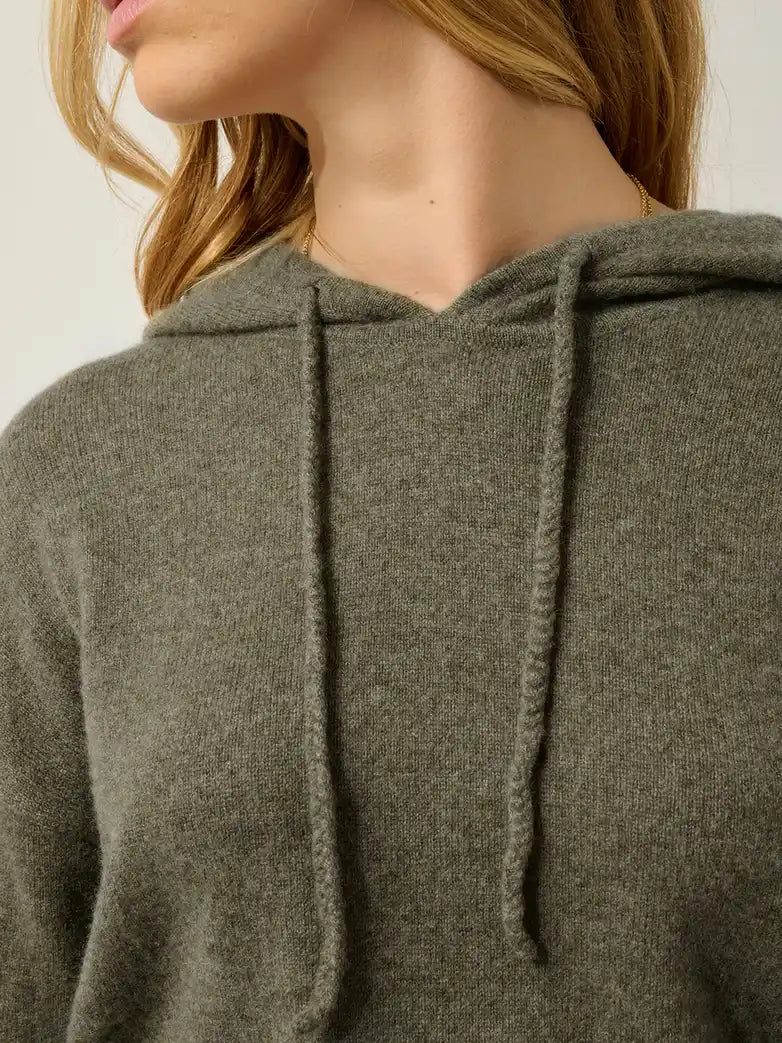 GRETA pull capuche bronze chiné