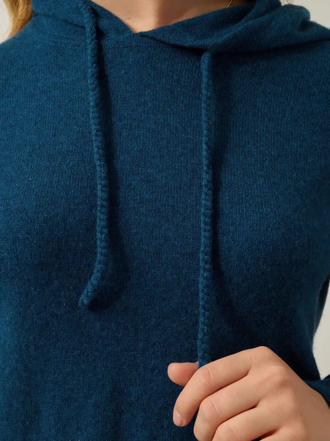 GRETA sweater hooded heather atlantic