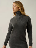 STELLA Dress Short Trucker Neck 4 Ply Heather Charcoal