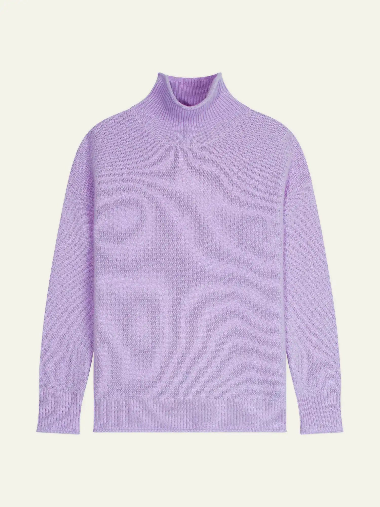ELODIE Pullover Stehkragen 6-fädig Malvenfarben