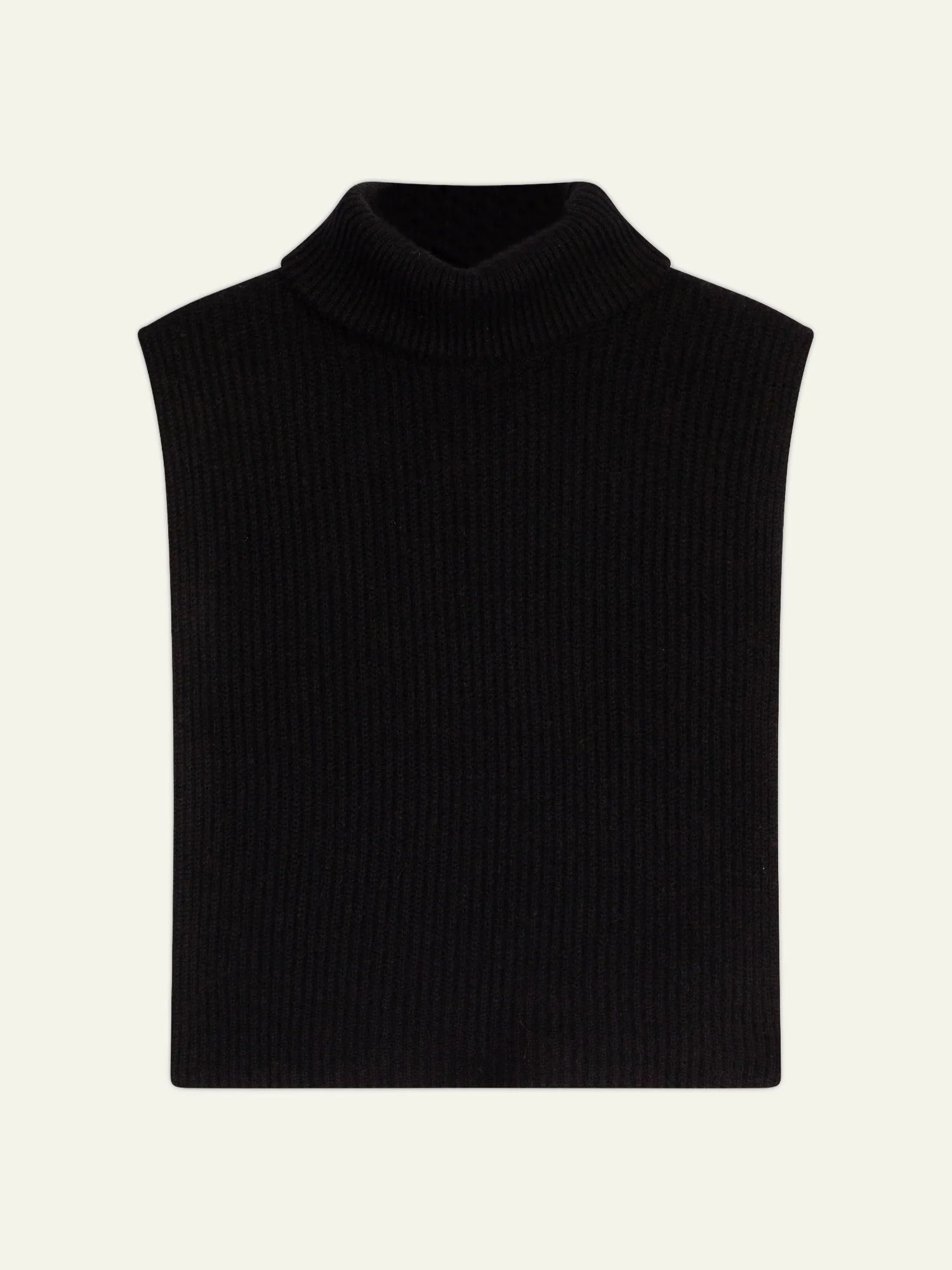 SIV poncho ouvert col roulé 4 fils noir