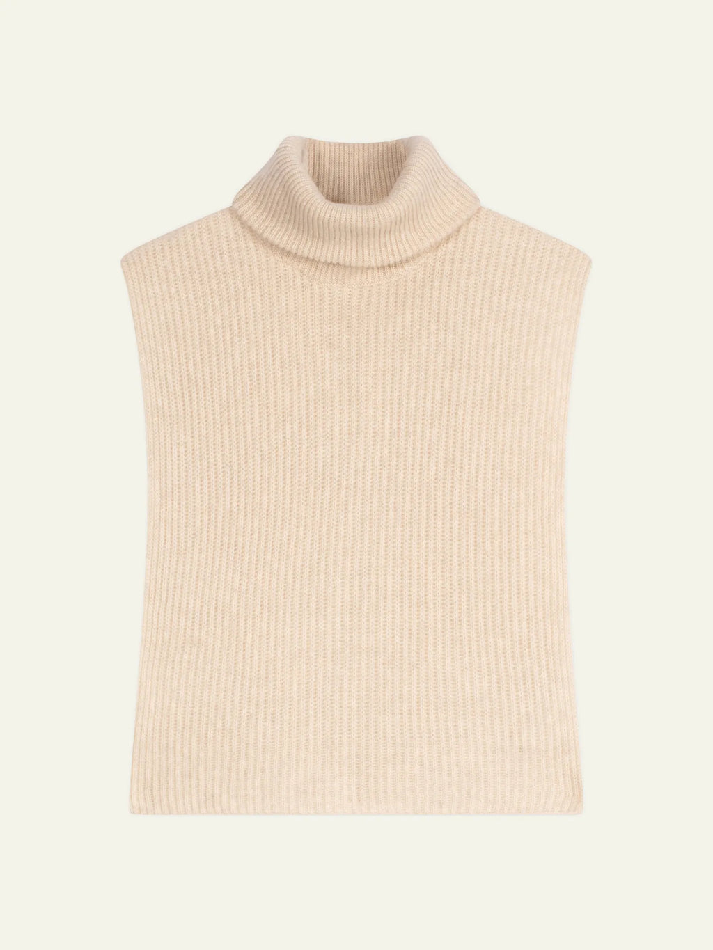SIV Poncho Open Turtleneck 4 Ply Oat