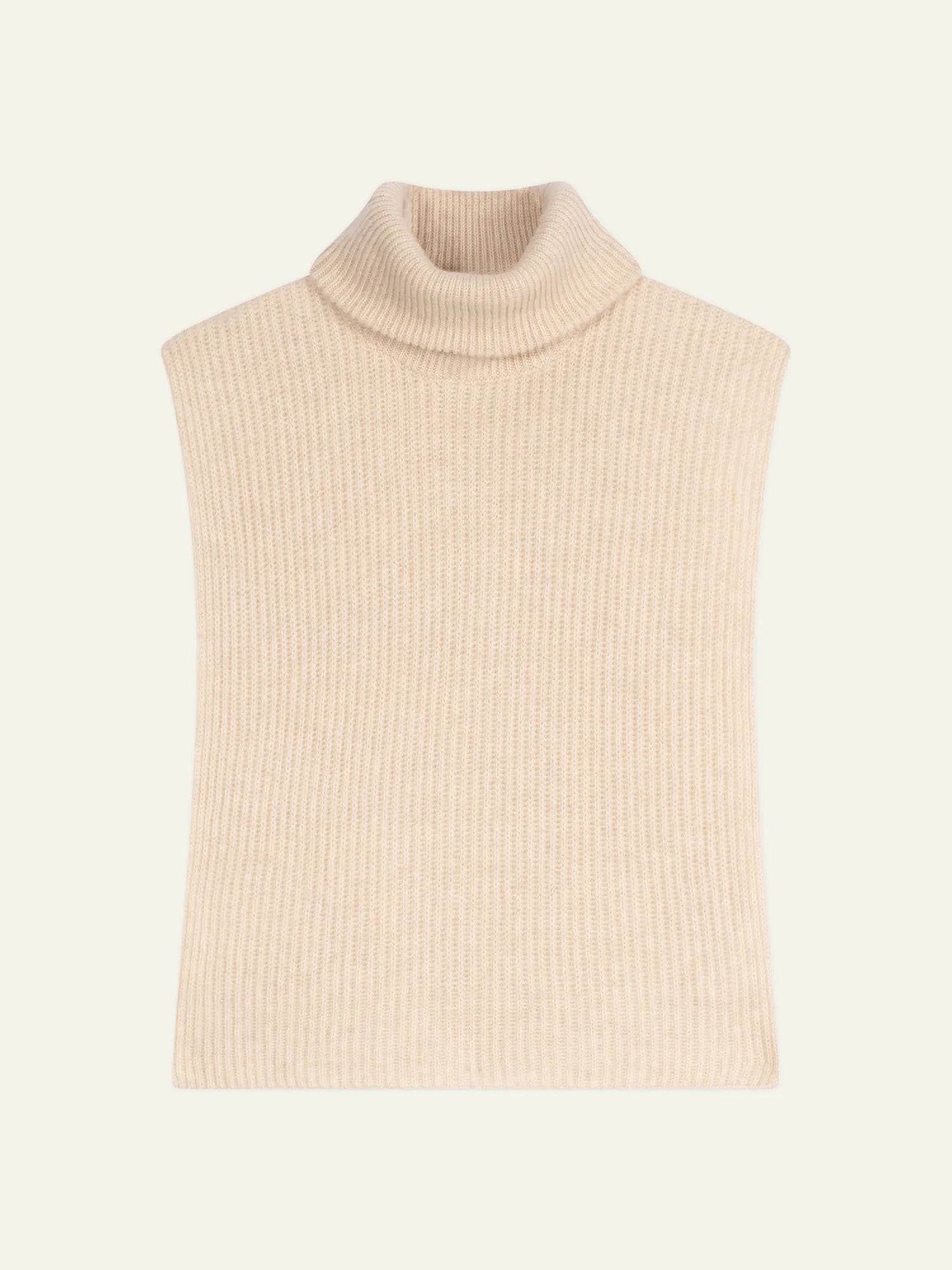SIV poncho offen rollkragen 4-fädig hafer