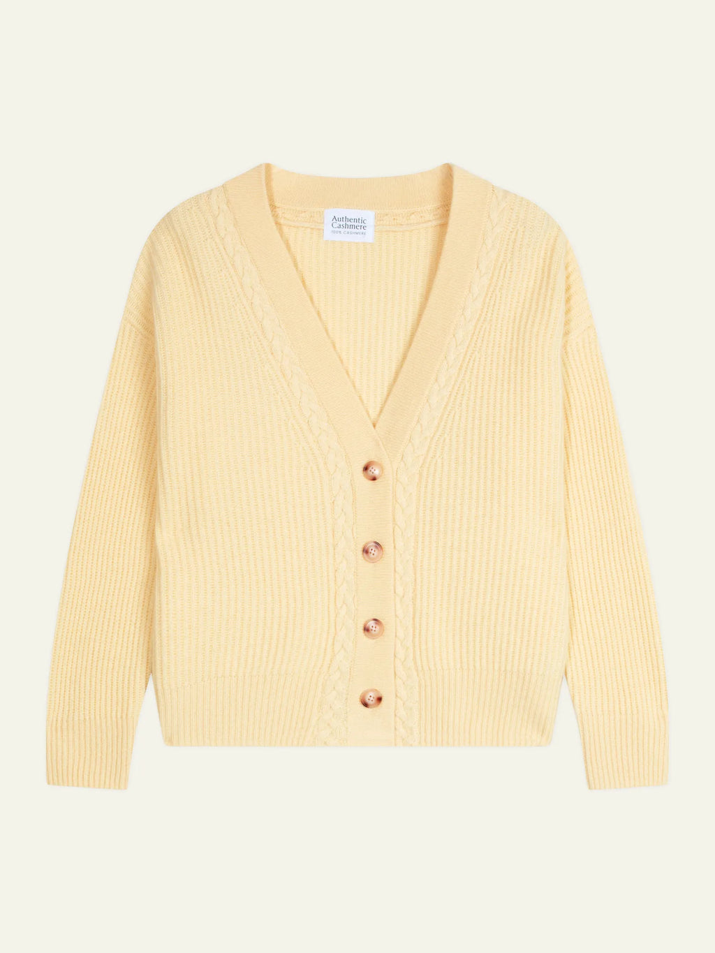 SELENA cardigan v-neck 4 ply lemonade