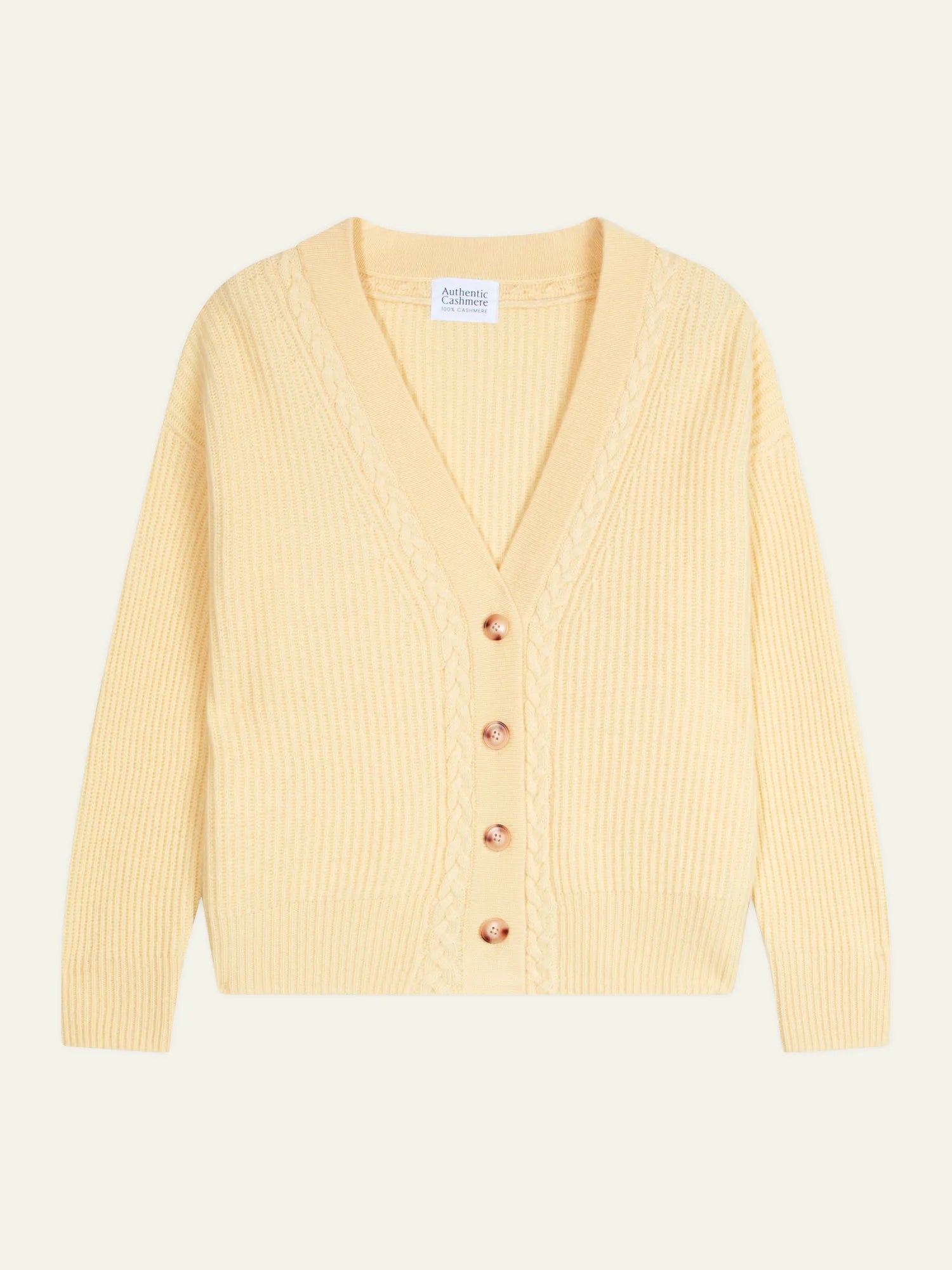 SELENA cardigan v-neck 4 ply lemonade