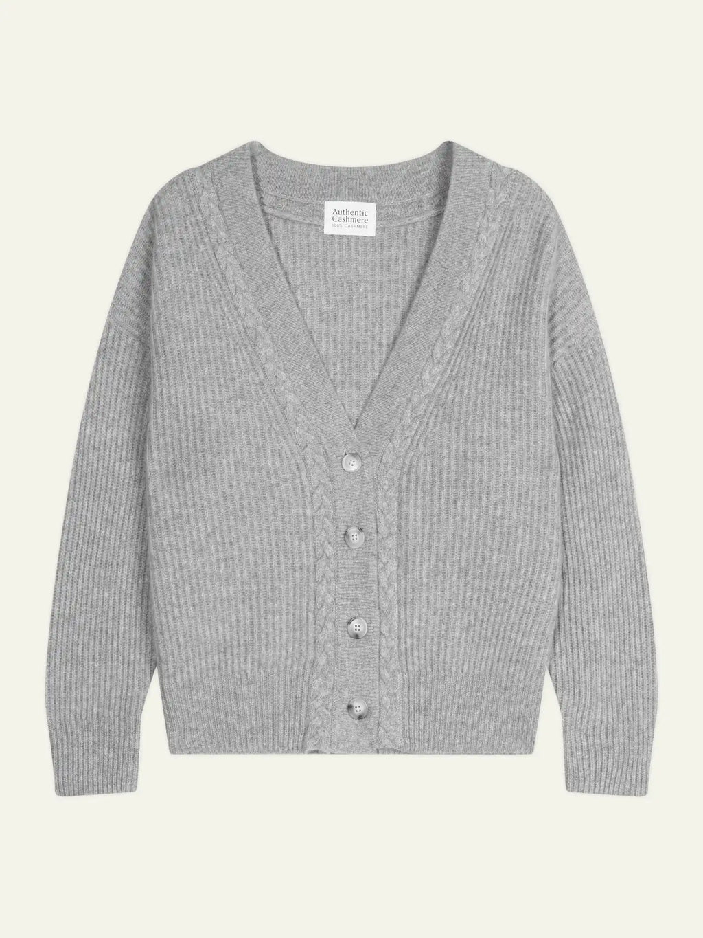 SELENA cardigan v-neck 4 ply heather cloud