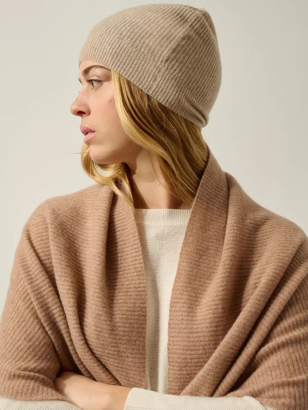 ALEXANDRE Halswärmer Camel meliert