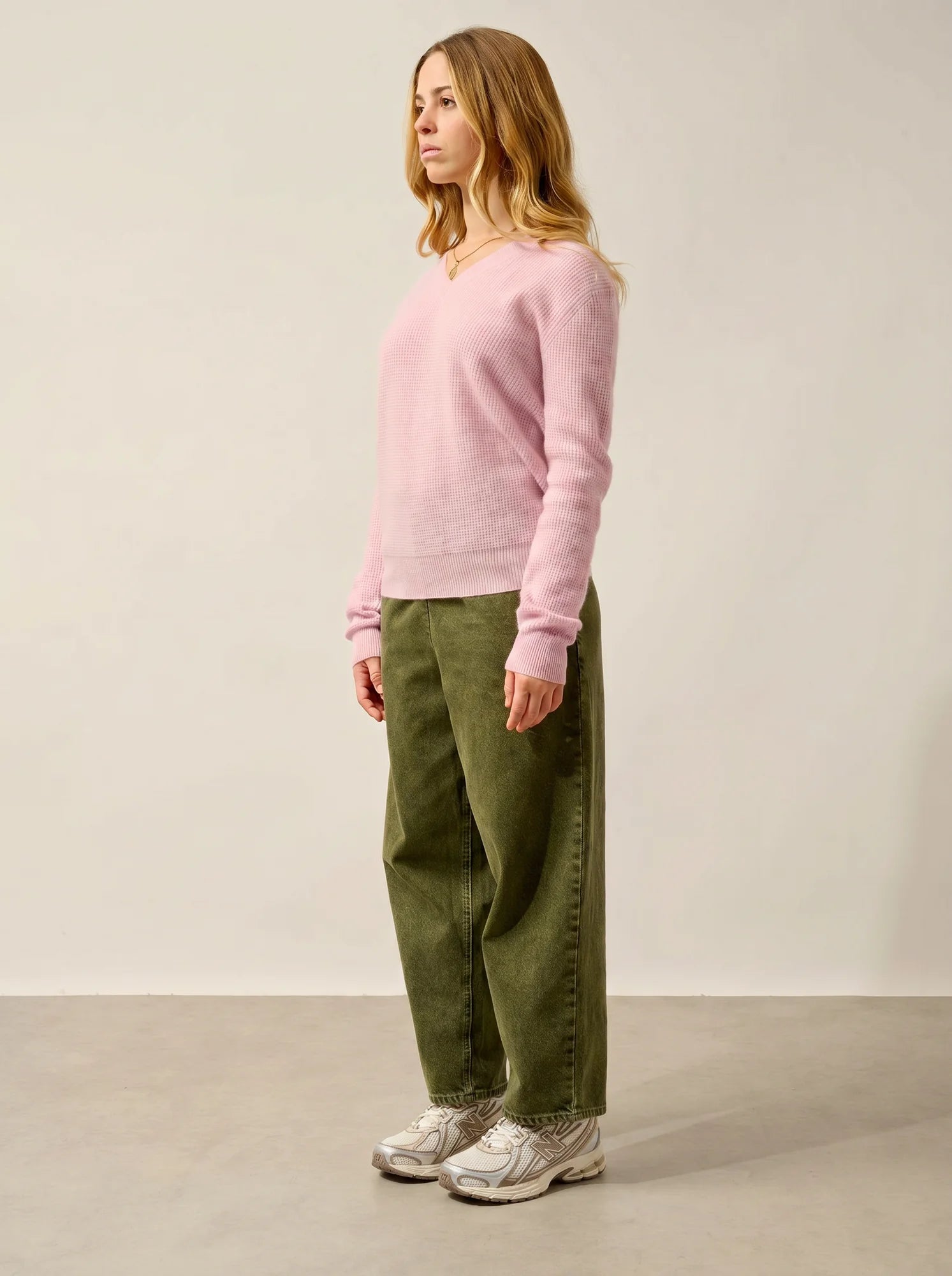 DAISY Pullover V-Ausschnitt Puderrosa