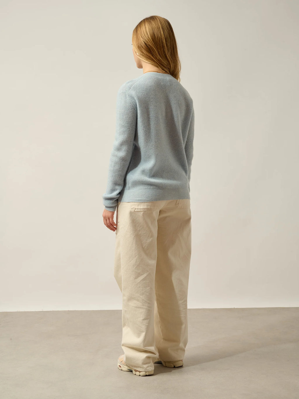 DAISY Pullover V-Ausschnitt Hellblau meliert