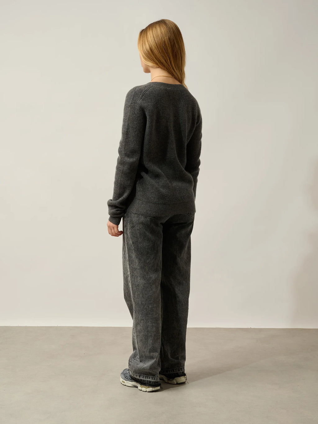 DAISY Pullover V-Ausschnitt Anthrazit meliert