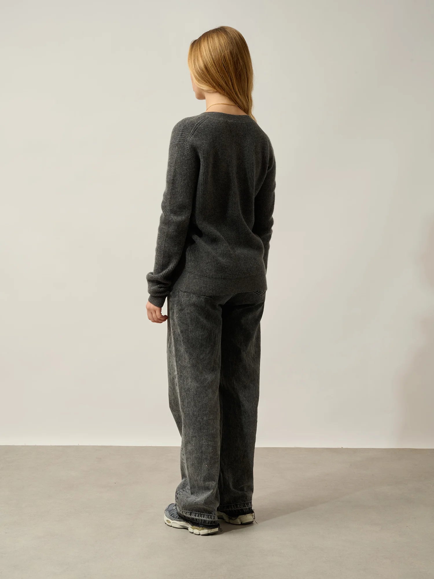 DAISY Pullover V-Ausschnitt Anthrazit meliert