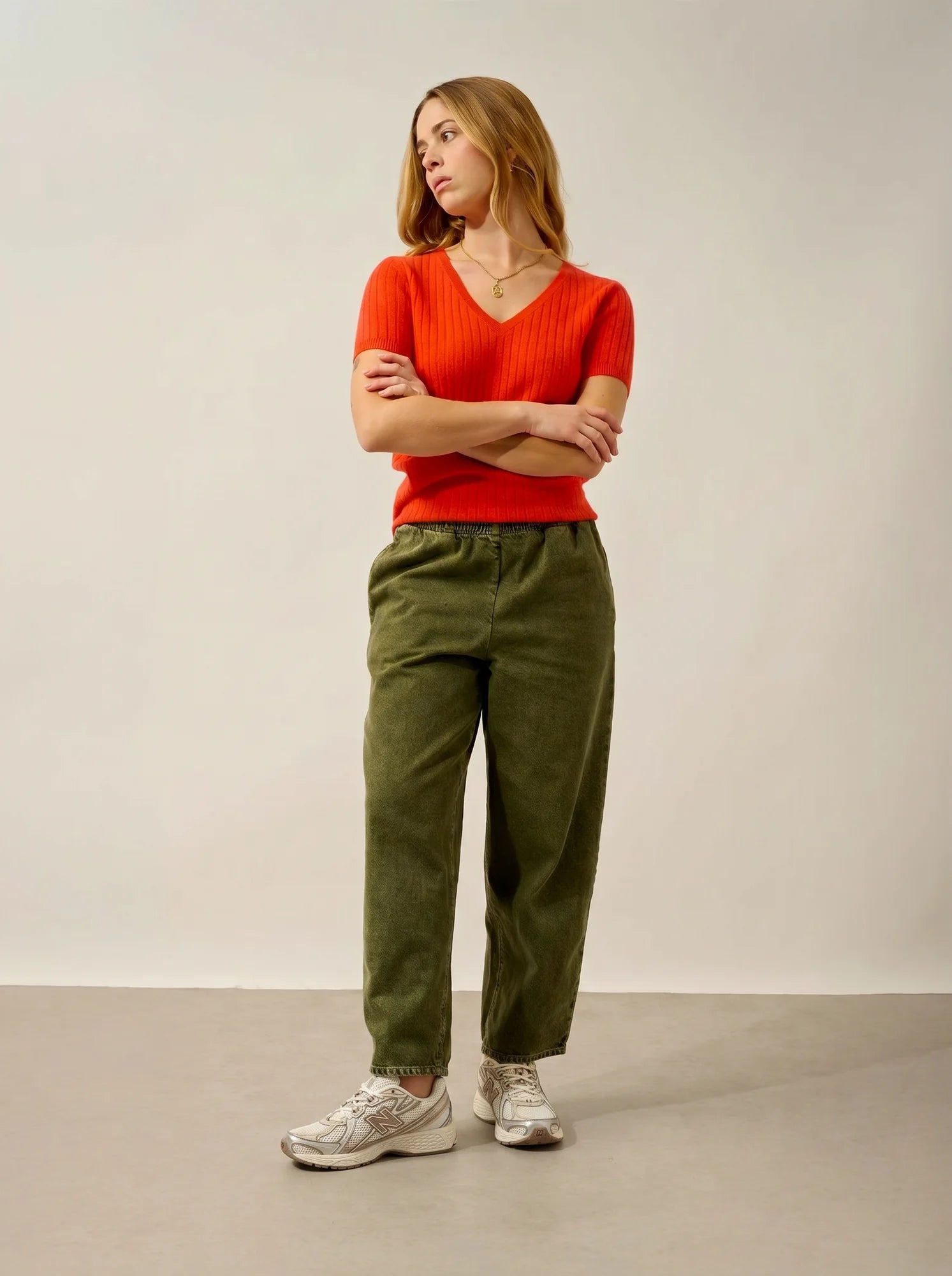 EIRA T-Shirt V-Ausschnitt Orange