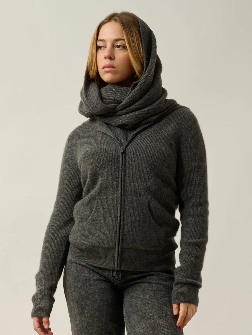 RUSSELL sandales en cuir anthracite chiné