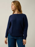 KARIN sandales en cuir bleu nuit