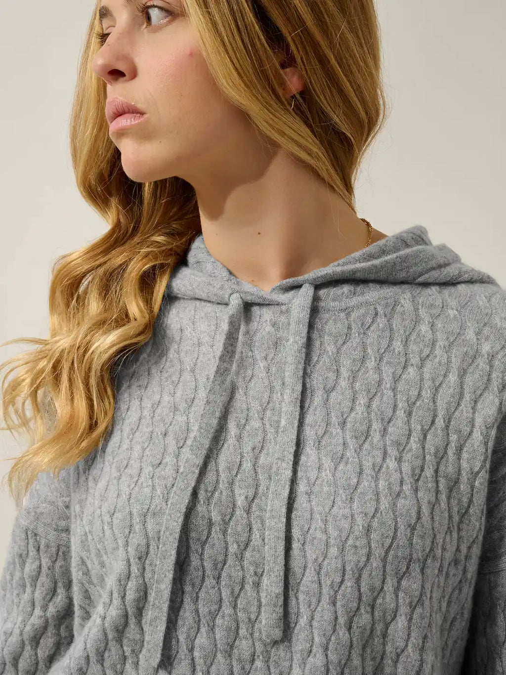 GINA Pullover mit Kapuze Wolkengrau meliert