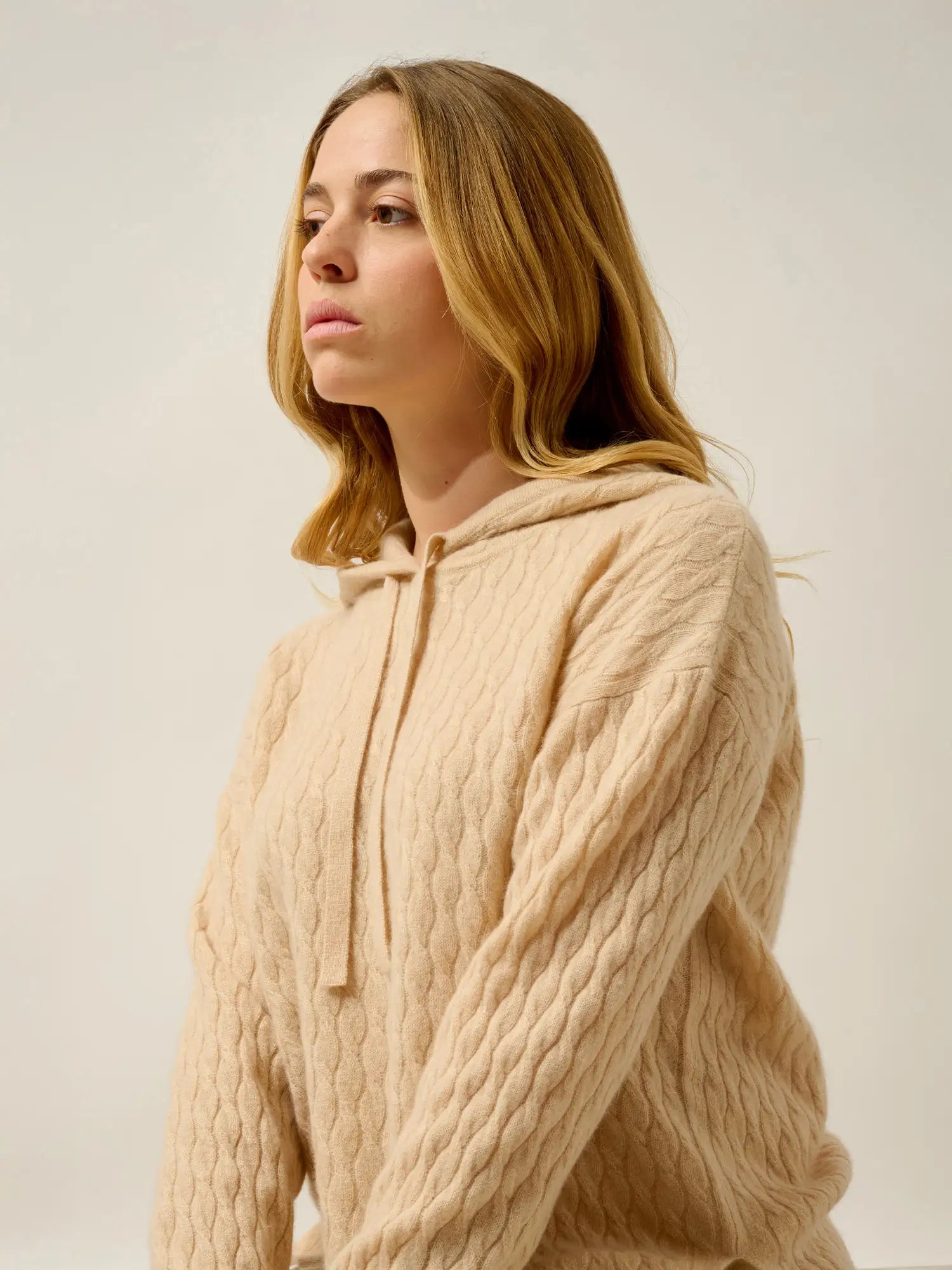 GINA Pullover mit Kapuze Sand