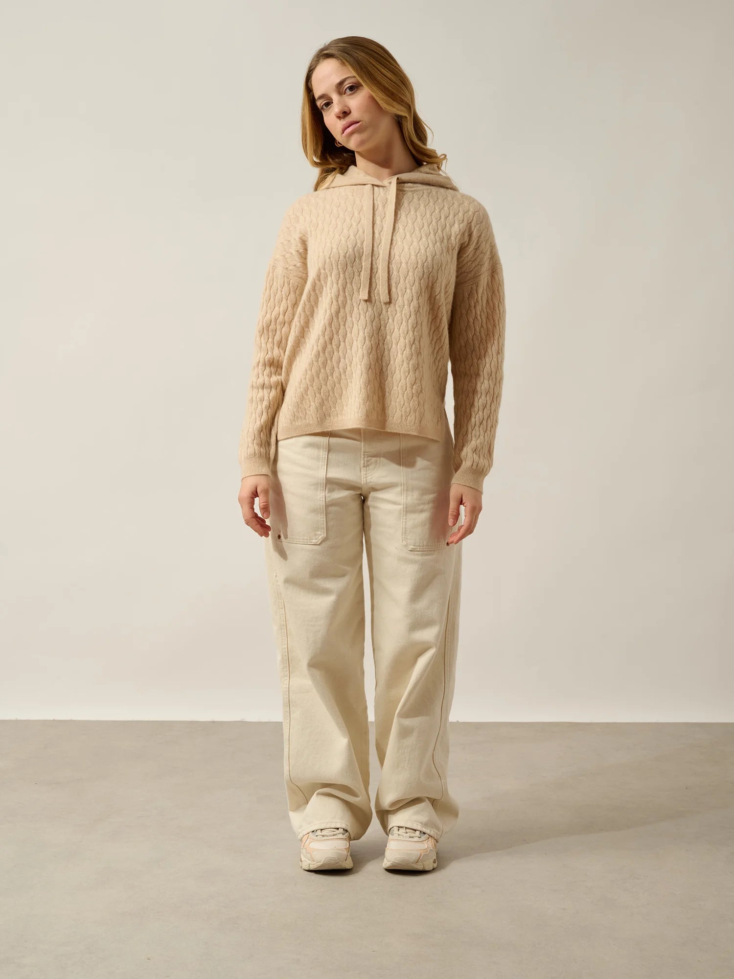 GINA Pullover mit Kapuze Sand