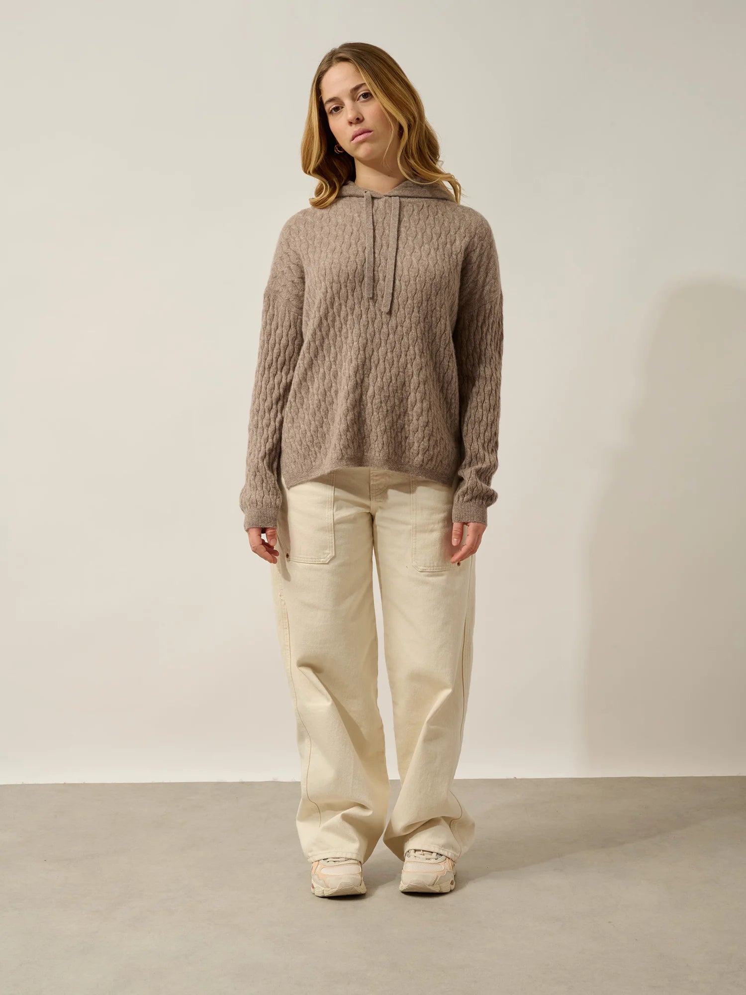 GINA sandals in leather heather caribou