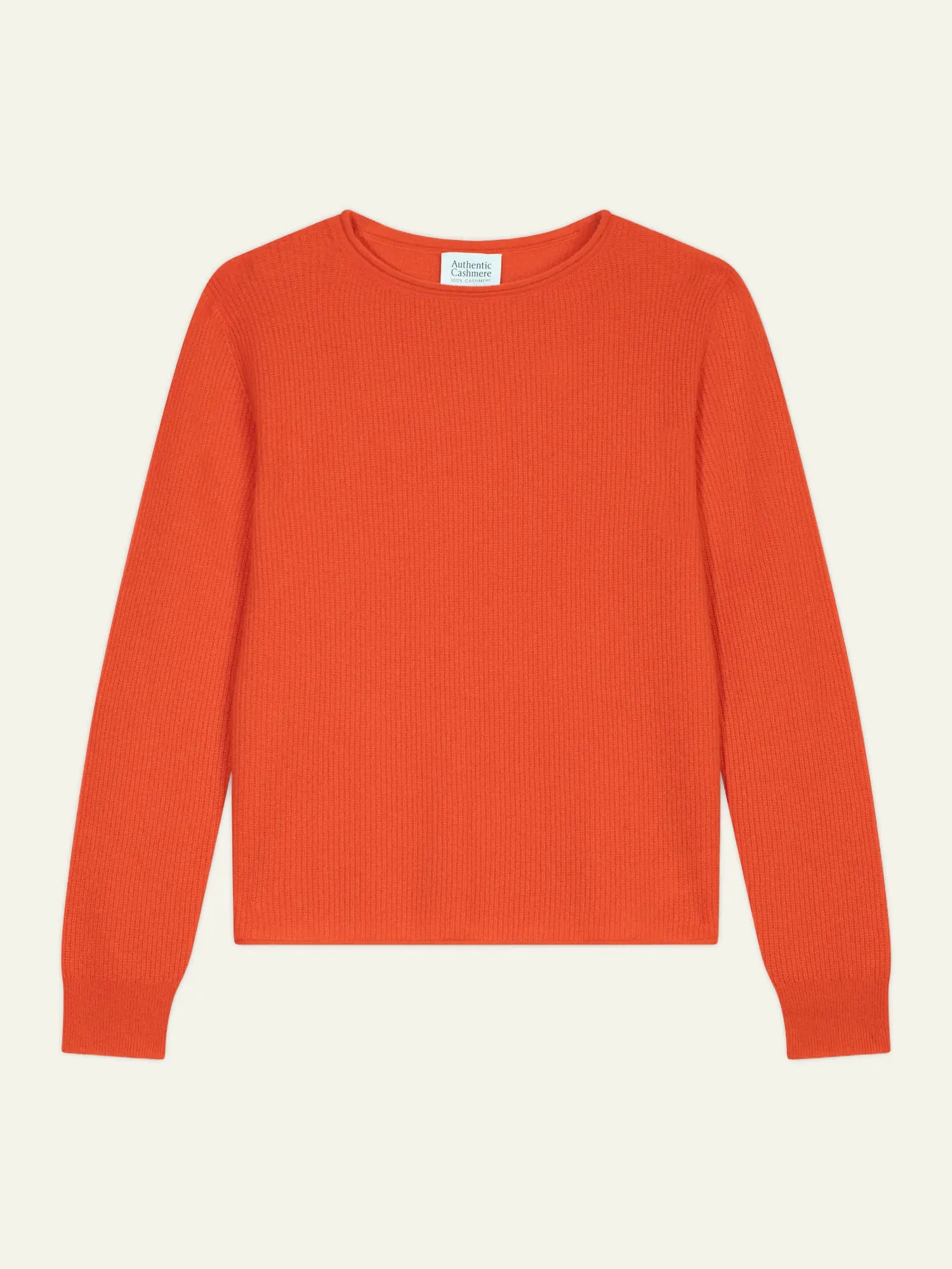 AURYON Pullover U-Boot-Ausschnitt Orange