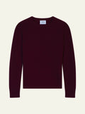 ATENEA Pullover Rundhalsausschnitt 4-fädig Brombeerfarben