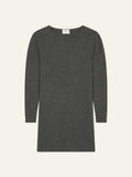 ARES Kleid Rundhalsausschnitt Anthrazit meliert