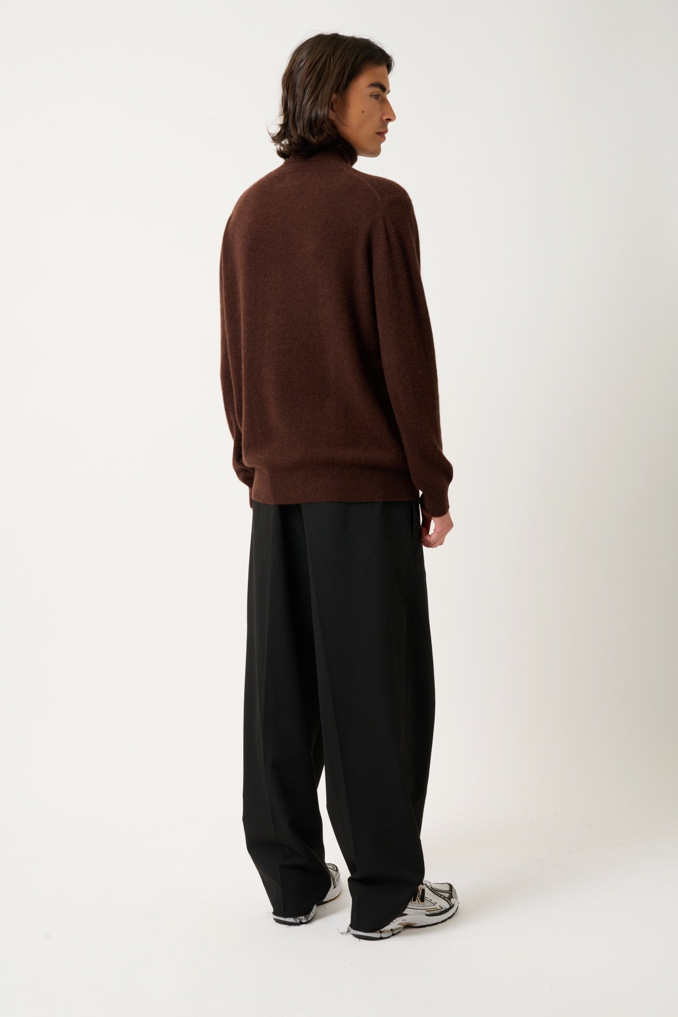 BANGE coffee turtleneck sweater 100% cashmere