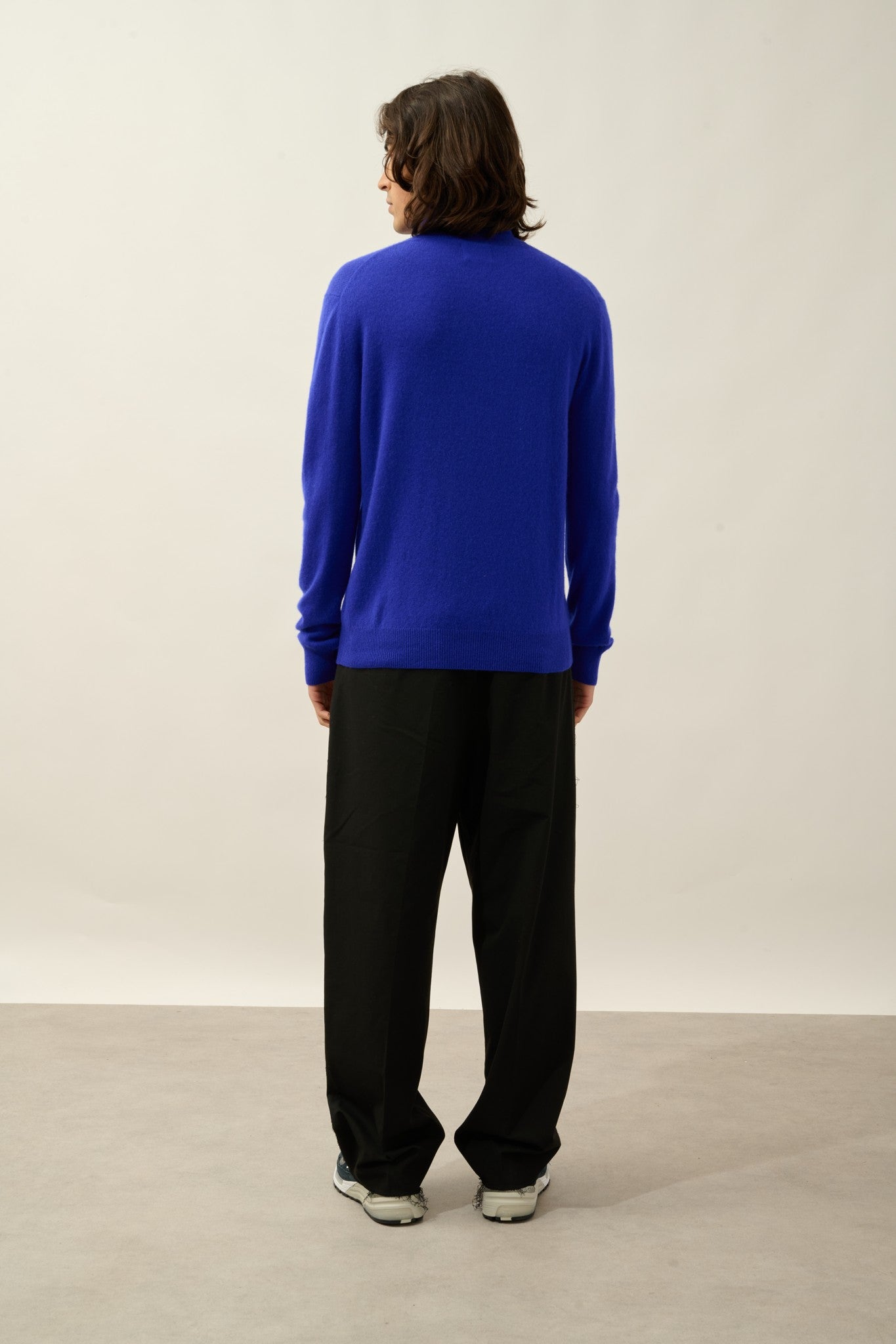 bange pull col roulé indigo 100% cachemire