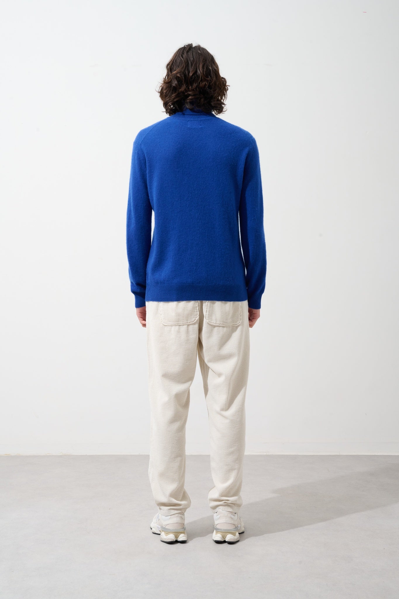 BANGE ultramarine turtleneck sweater 100% cashmere