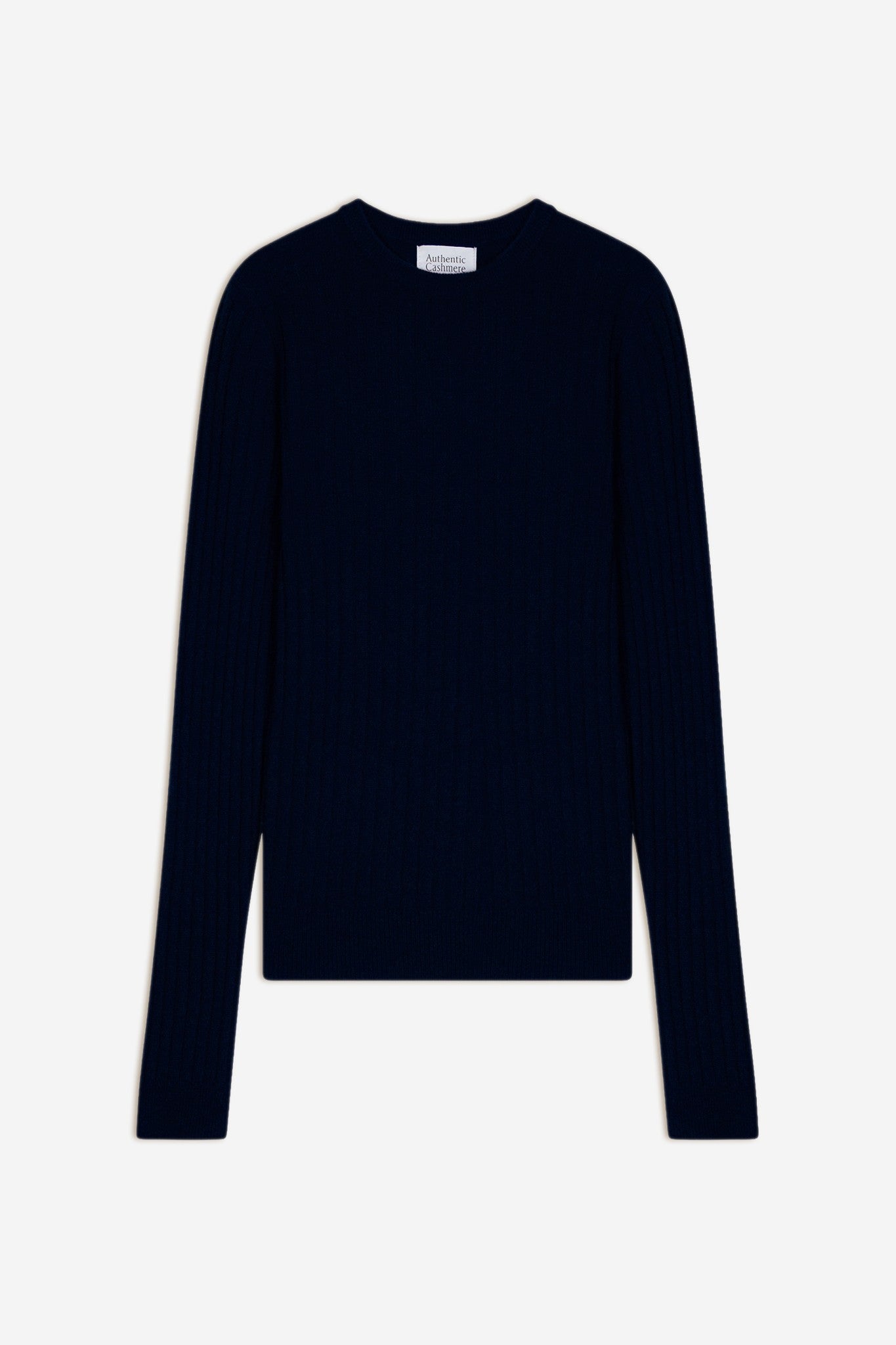 bella pull col rond navy 100% cachemire