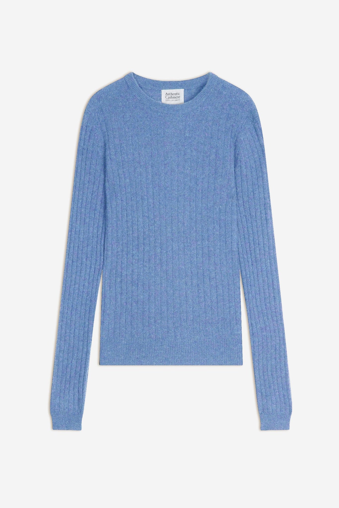 BELLA sky 100% cashmere round-neck sweater