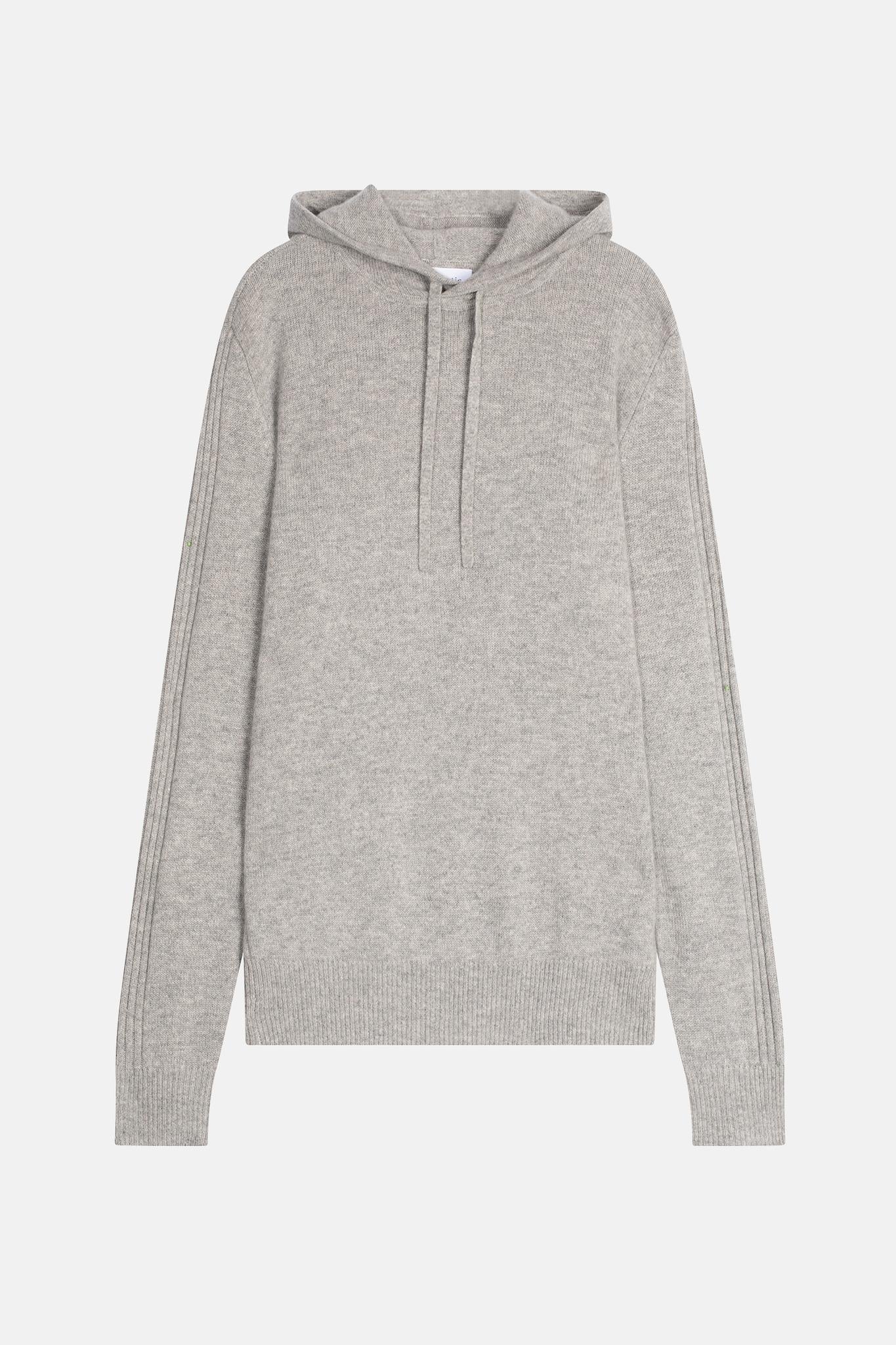 BENDT 4-thread cloud mottled hooded sweater 100% cashmere