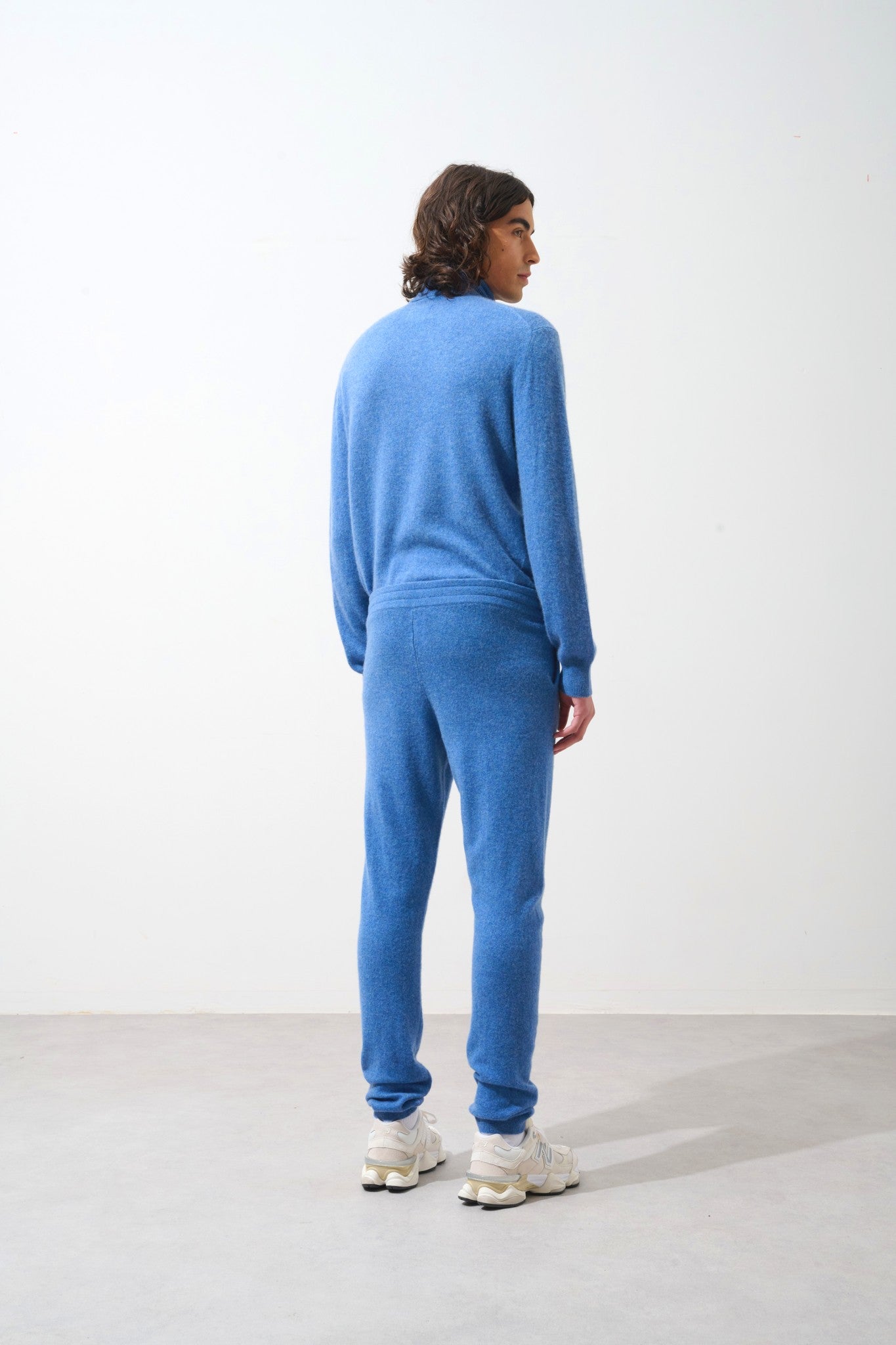 bichet jogging bleu denim 100% cachemire