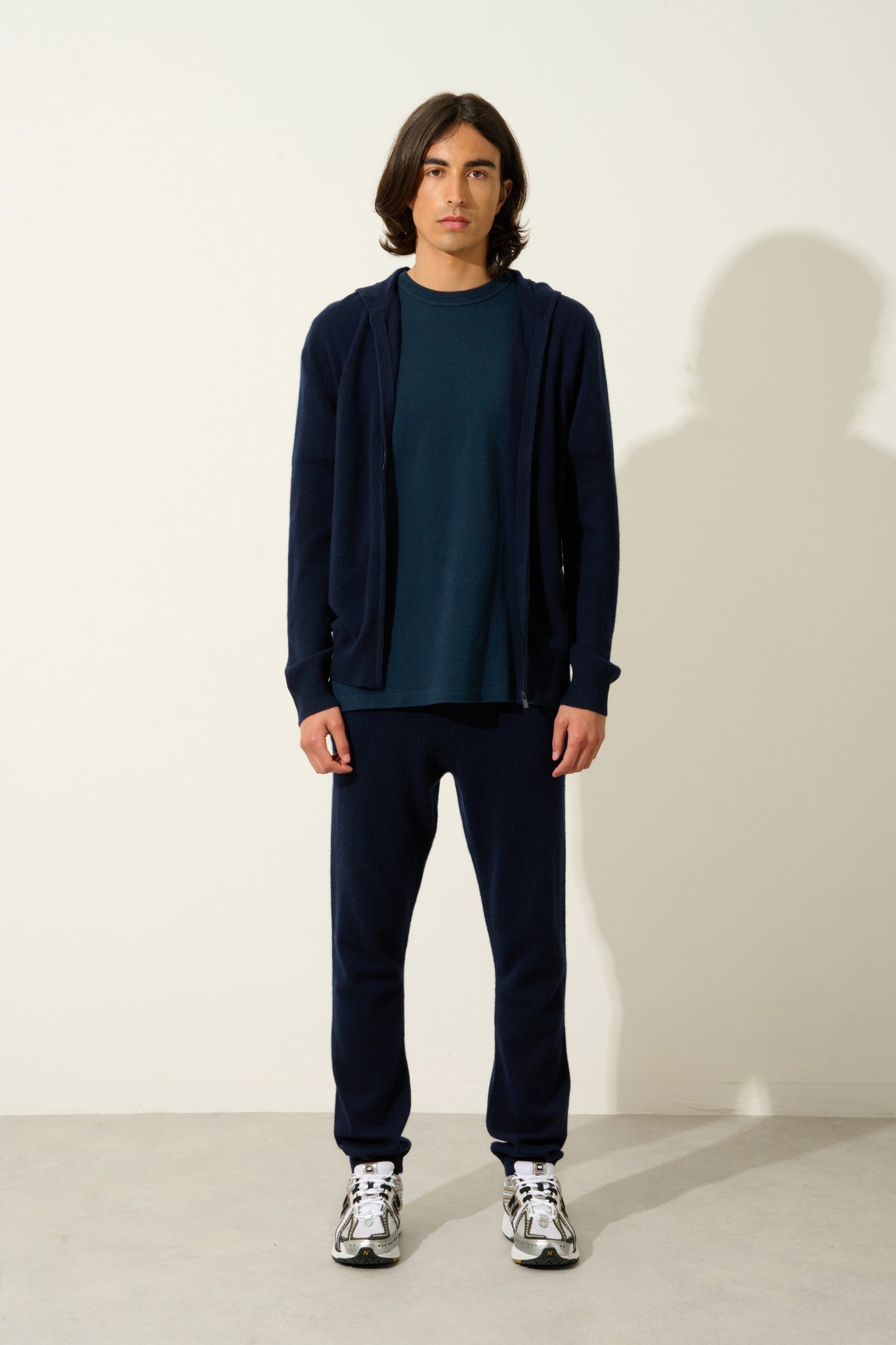 bichet jogging navy 100% cachemire