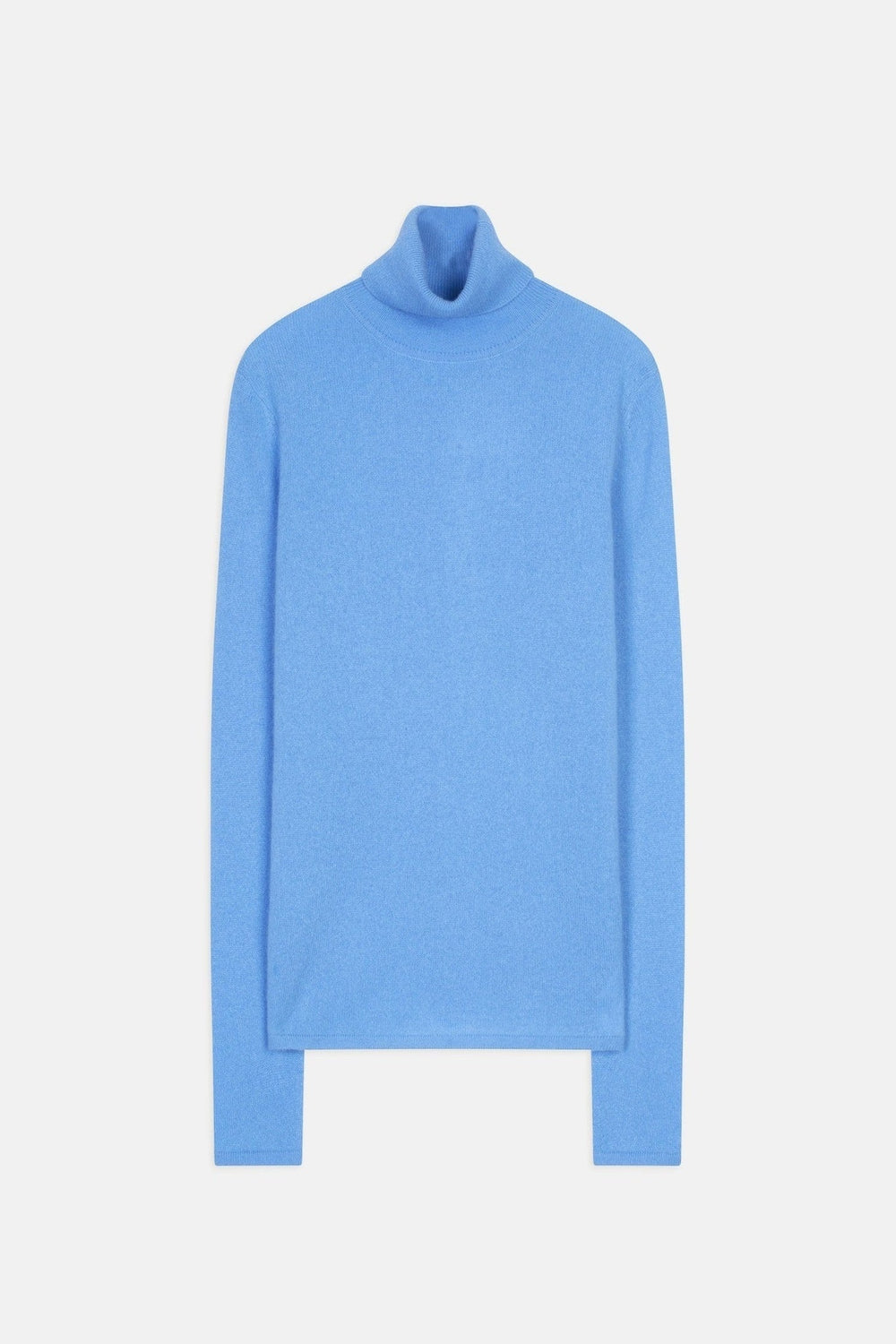 bise pull col roulé baby blue 100% cachemire