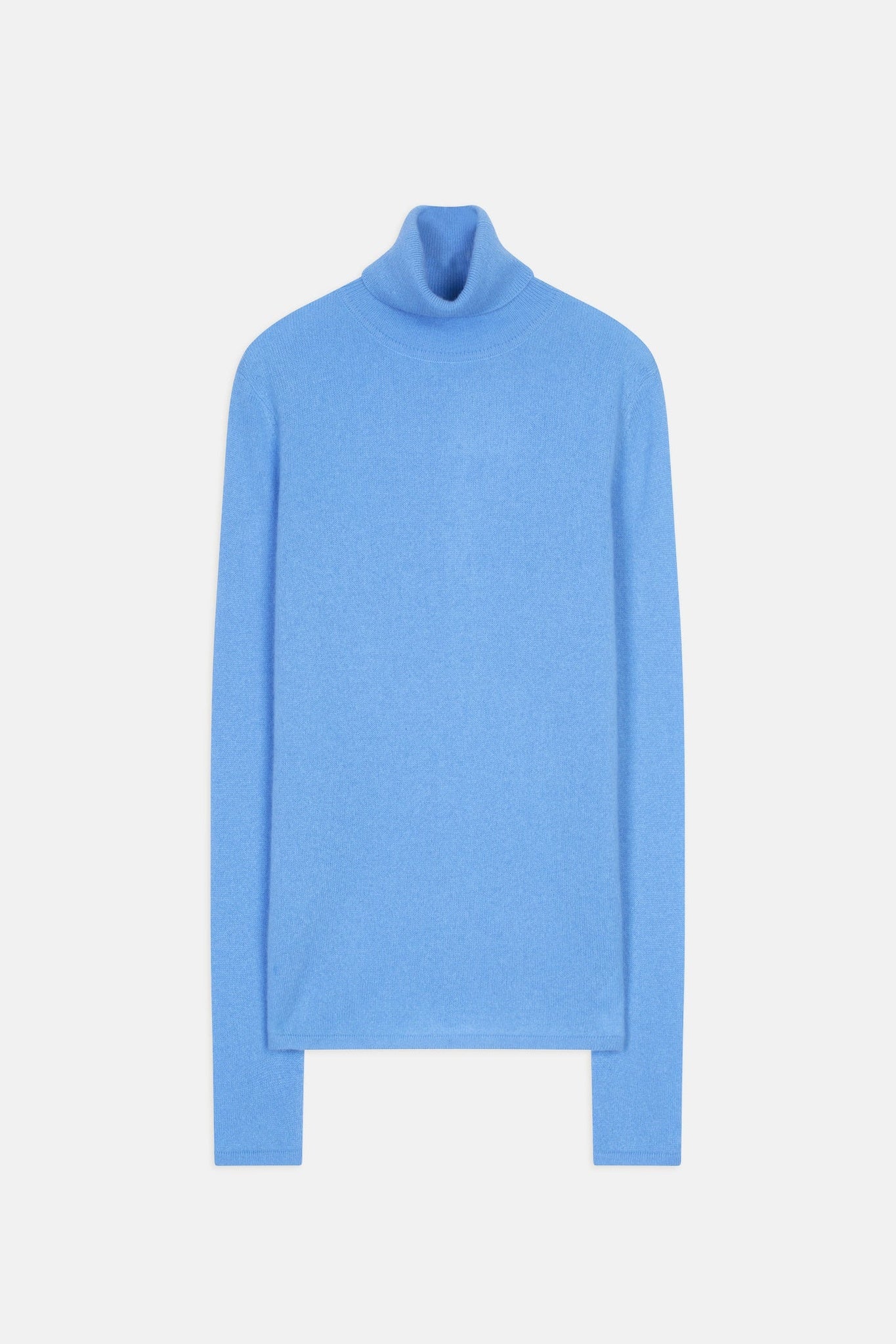 BISE pull col roulé baby blue 100% cachemire