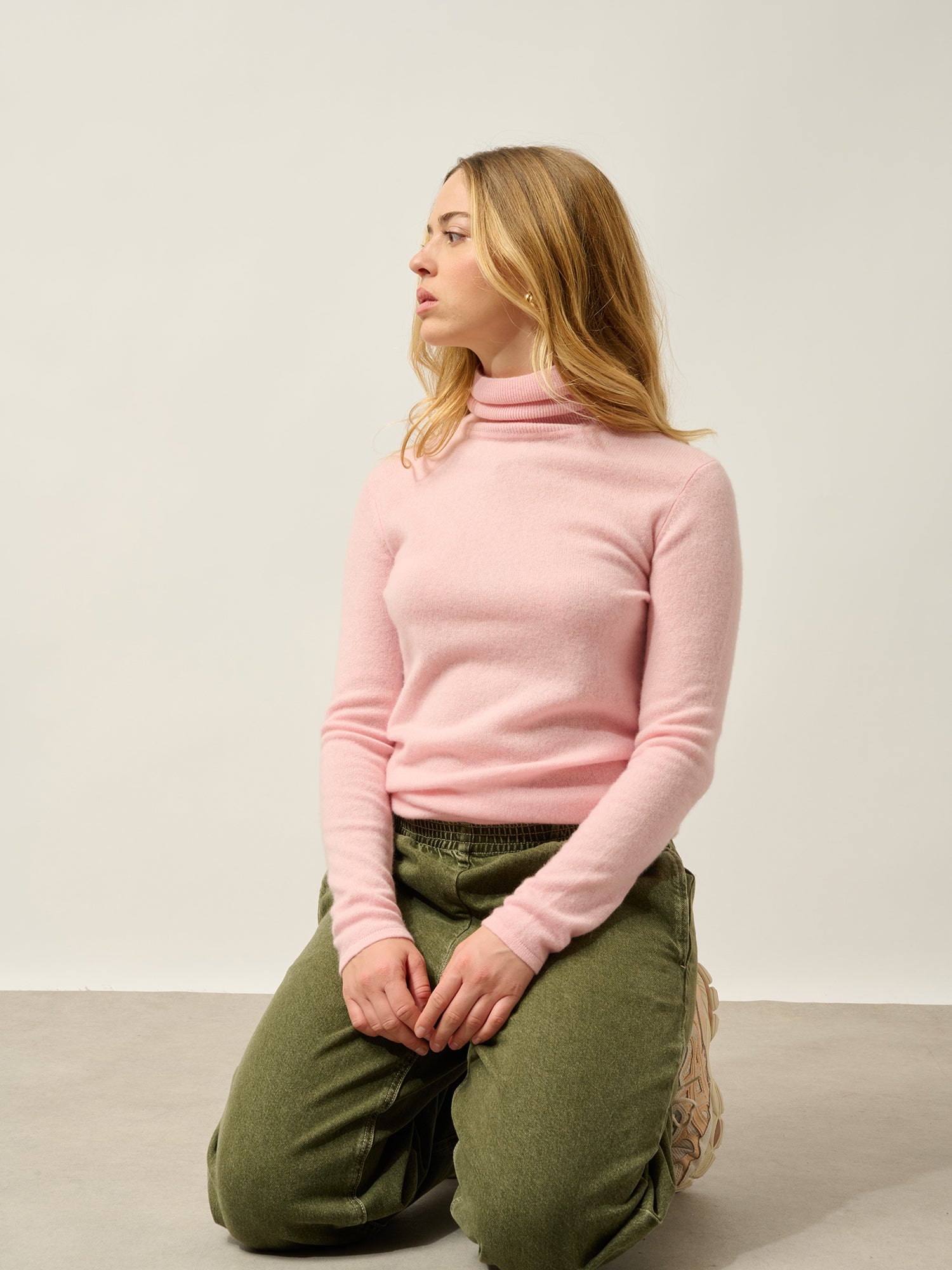 BISE Rollkragenpullover Ballerina 100% Kaschmir