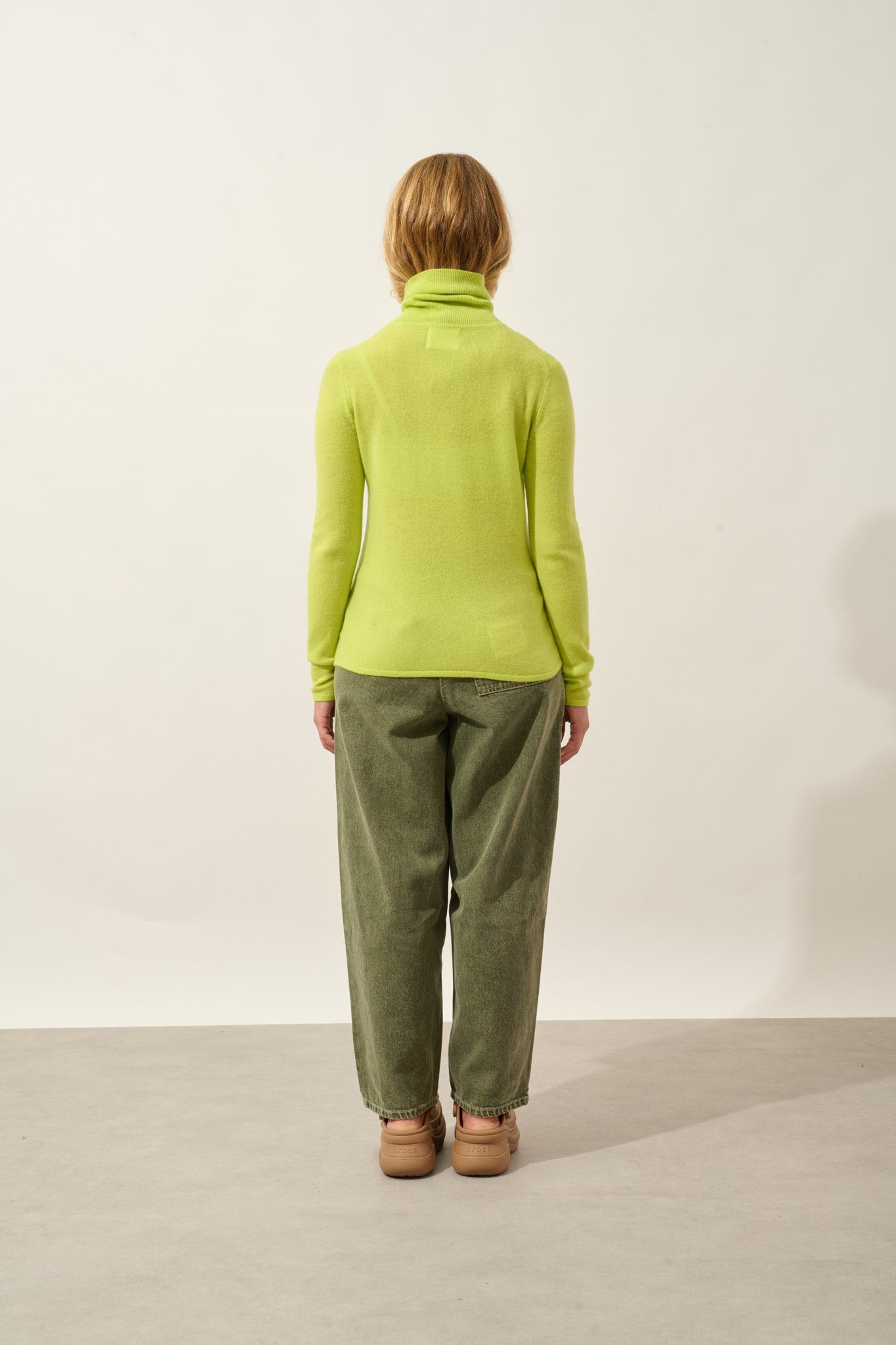 bise pull col roulé citrus 100% cachemire