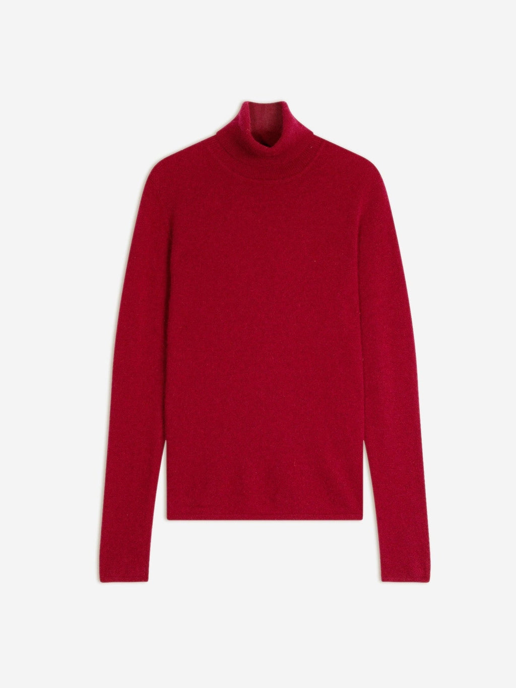 bise pull col roulé framboise 100% cachemire