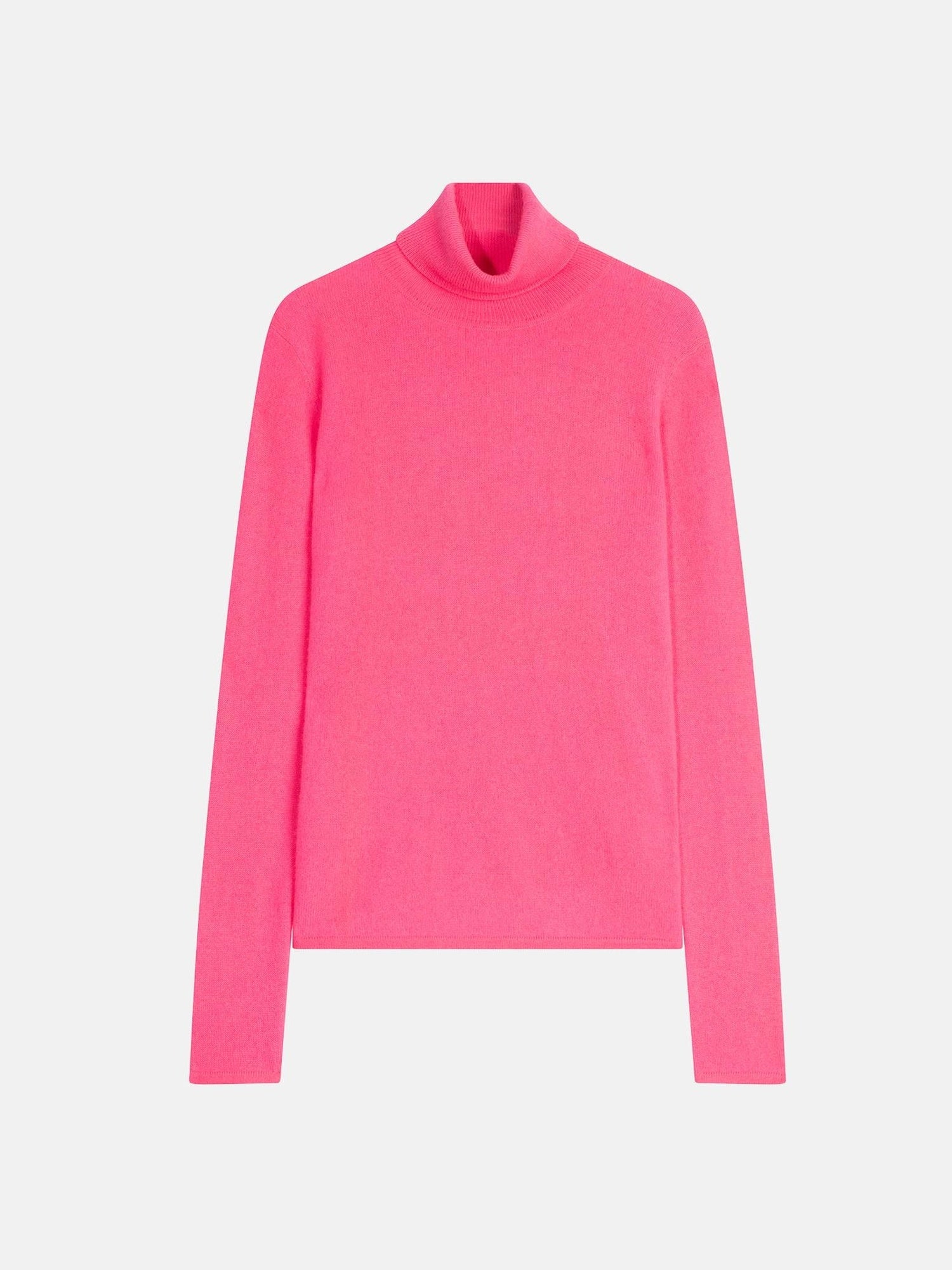 BISE neon pink turtleneck sweater 100% cashmere - Authentic Cashmere