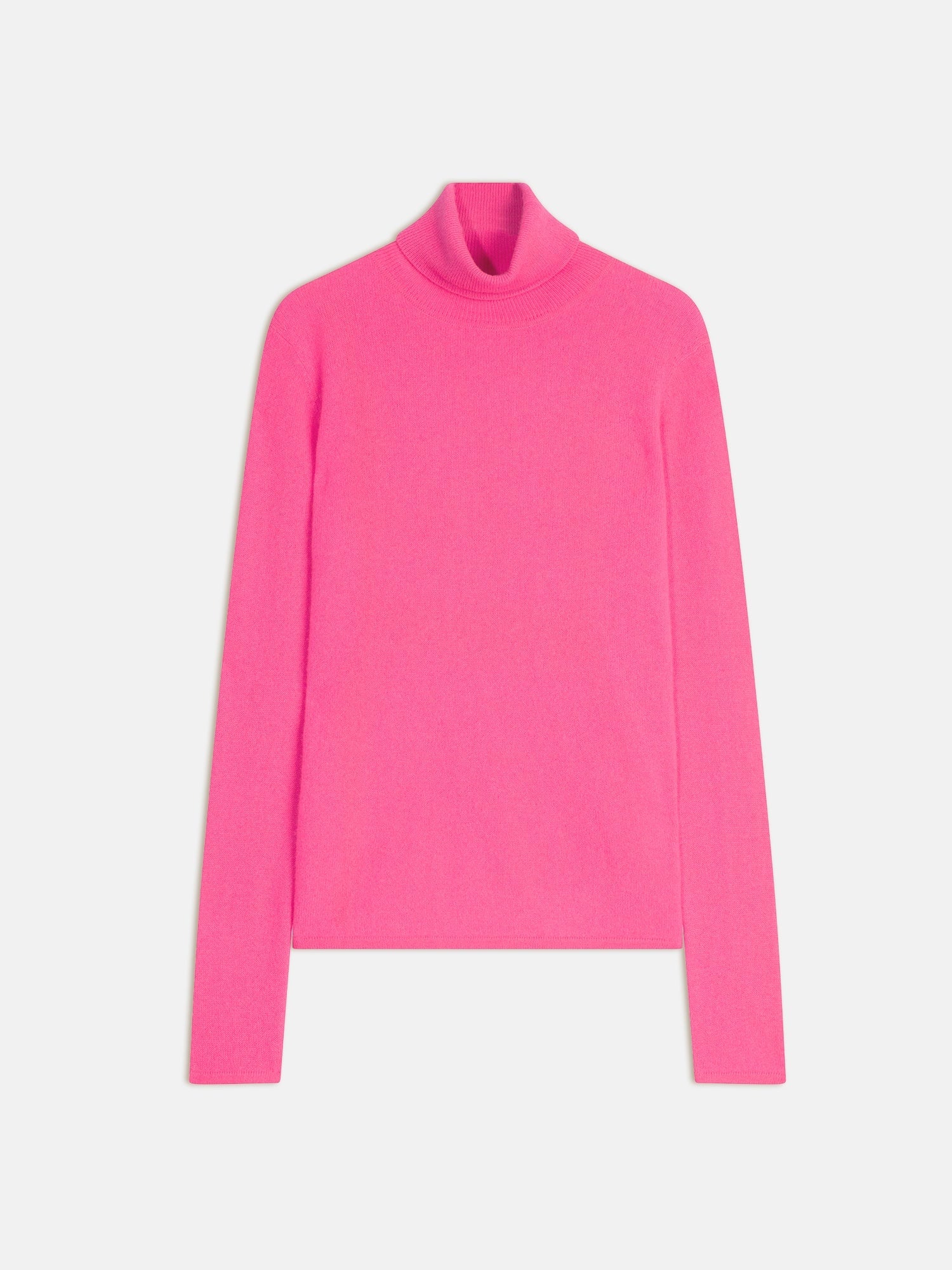 BISE neon pink turtleneck sweater 100% cashmere - Authentic Cashmere