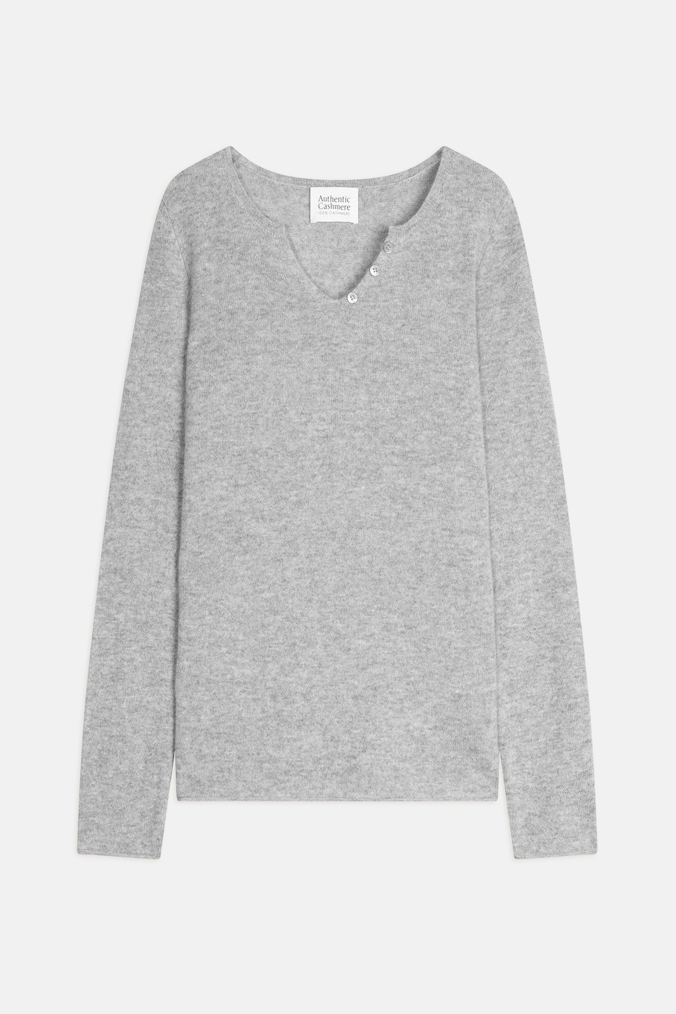 bodmin pull col tunisien nuage chiné 100% cachemire