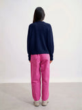LORENA Pull Col Rond 4 Fils Bleu Marine