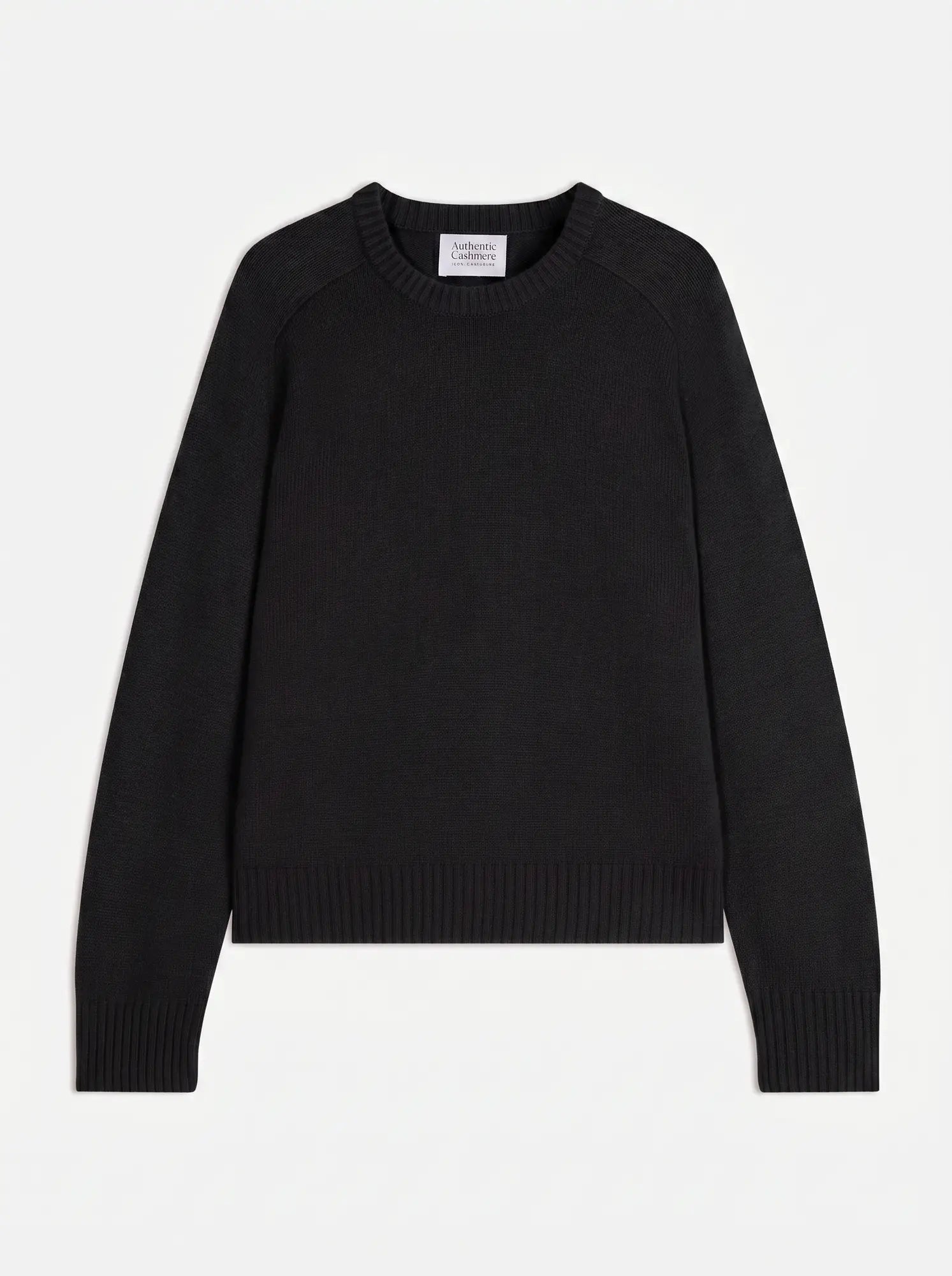 LORENA Pull Col Rond 4 Fils Noir