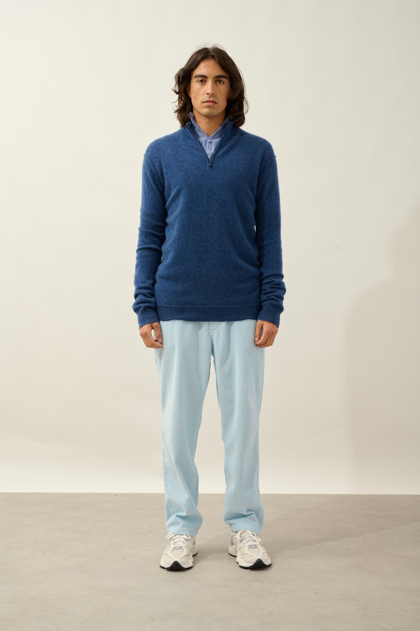 candice pull camionneur ocean chiné 100% cachemire