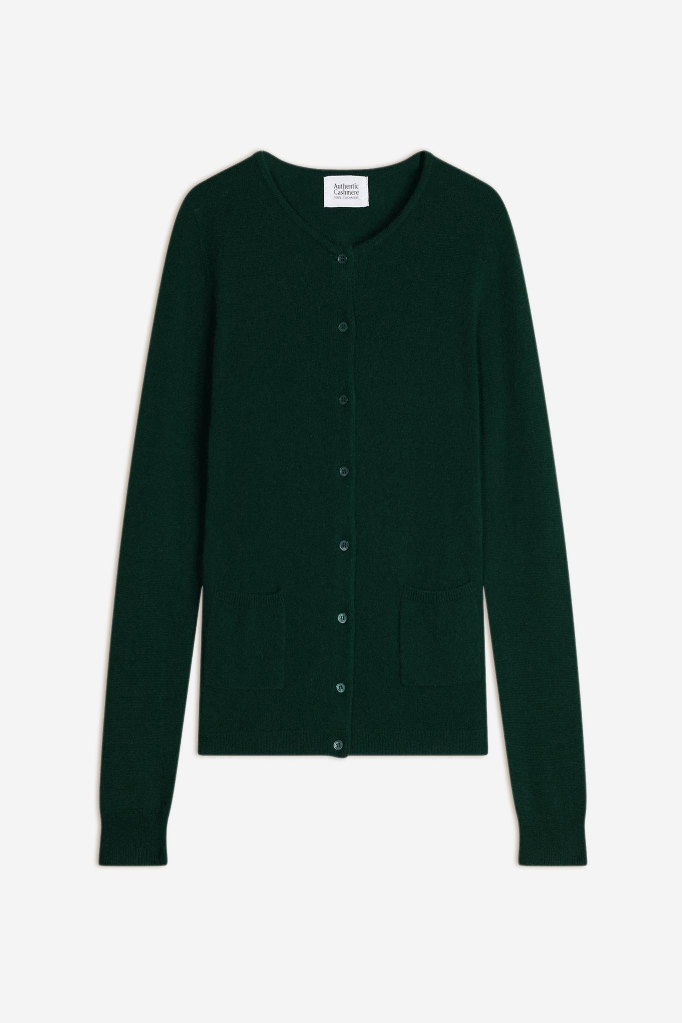 caron cardigan col rond cyprès 100% cachemire