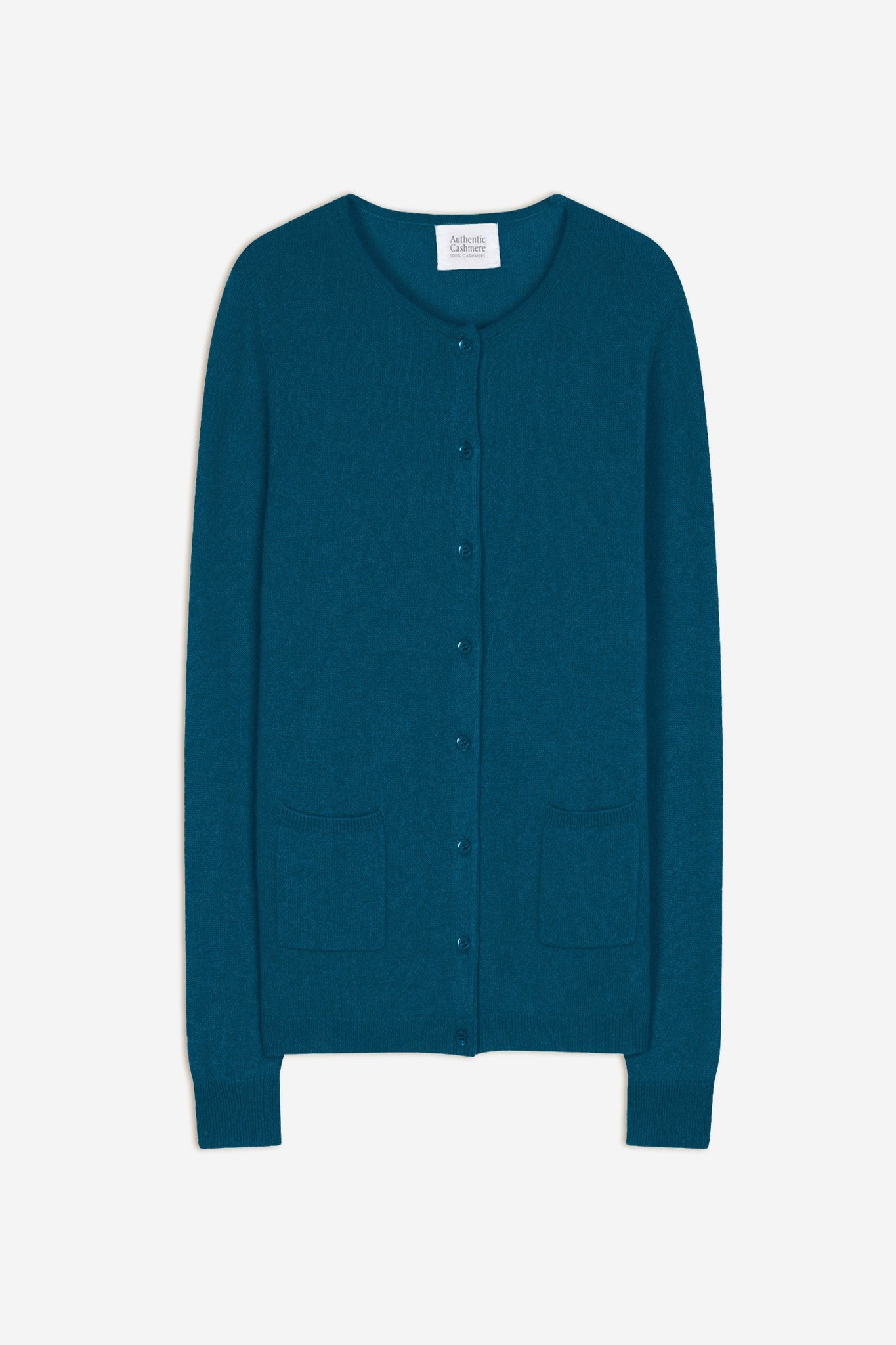 caron cardigan col rond paon 100% cachemire