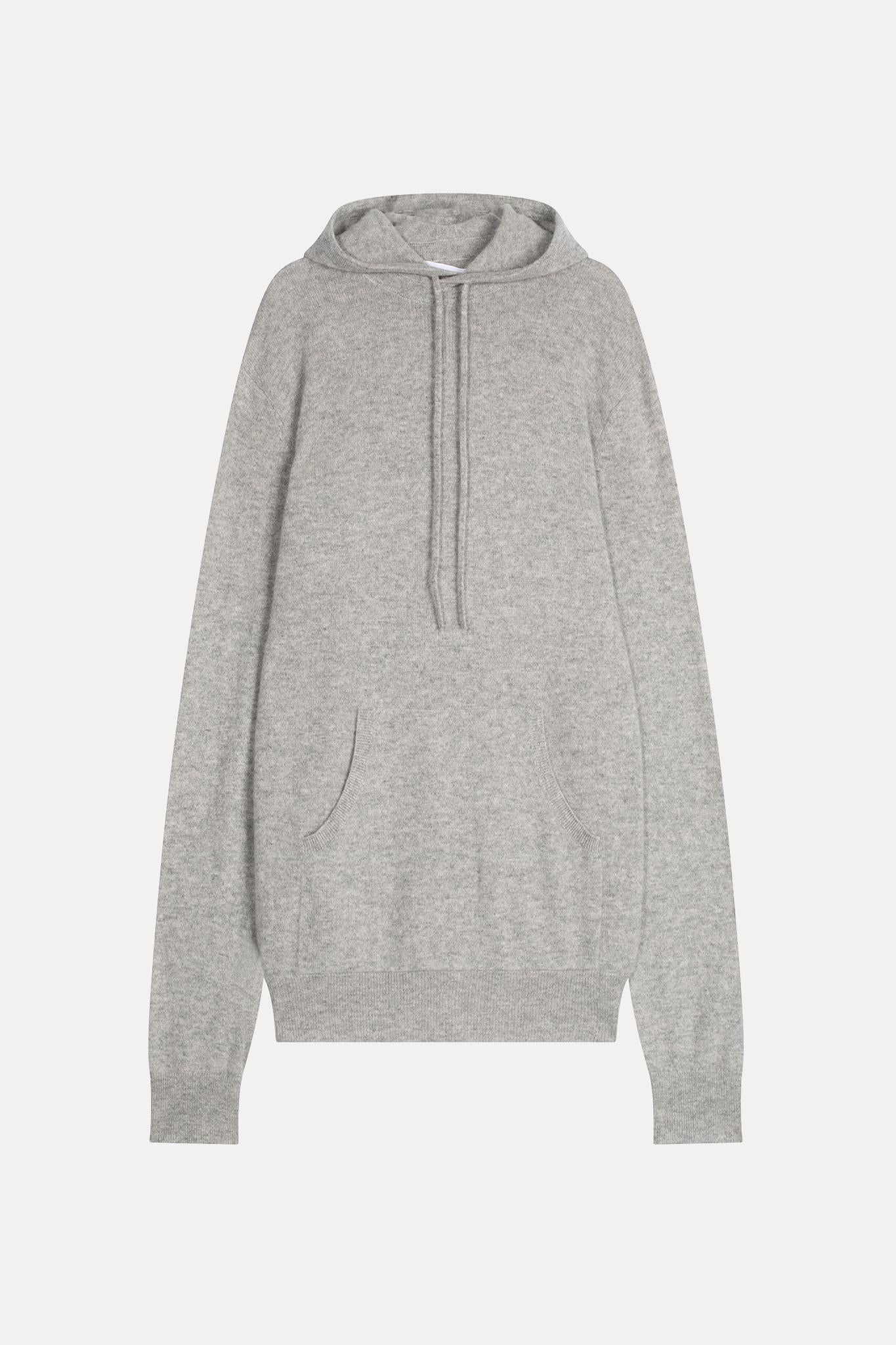 CASPER hooded sweater kangaroo pocket cloudy mottled 100% cashmere