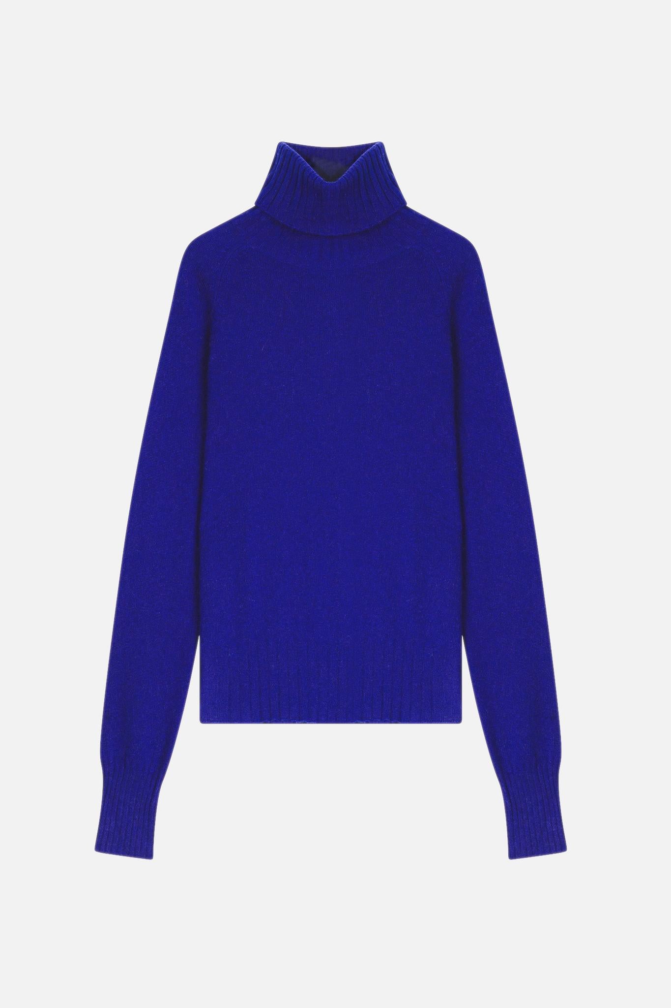 CASSY turtleneck sweater indigo 100% cashmere
